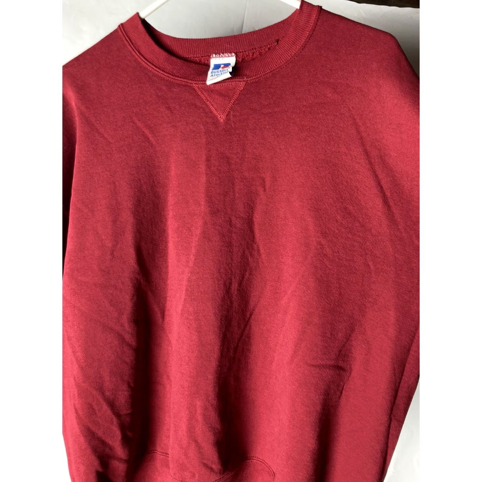 Vintage VINTAGE Russell Sweatshirt Crewneck 90s Maroon XL Mens Pullover Made USA Size US XL / EU 56 / 4 - 2 Thumbnail