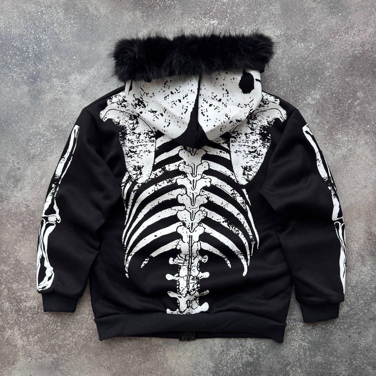 If Six Was Nine Amazing Y2K Gothic Emo Faux Fur Details Zip Hoodie Size M / US 6-8 / IT 42-44 - 10 Thumbnail