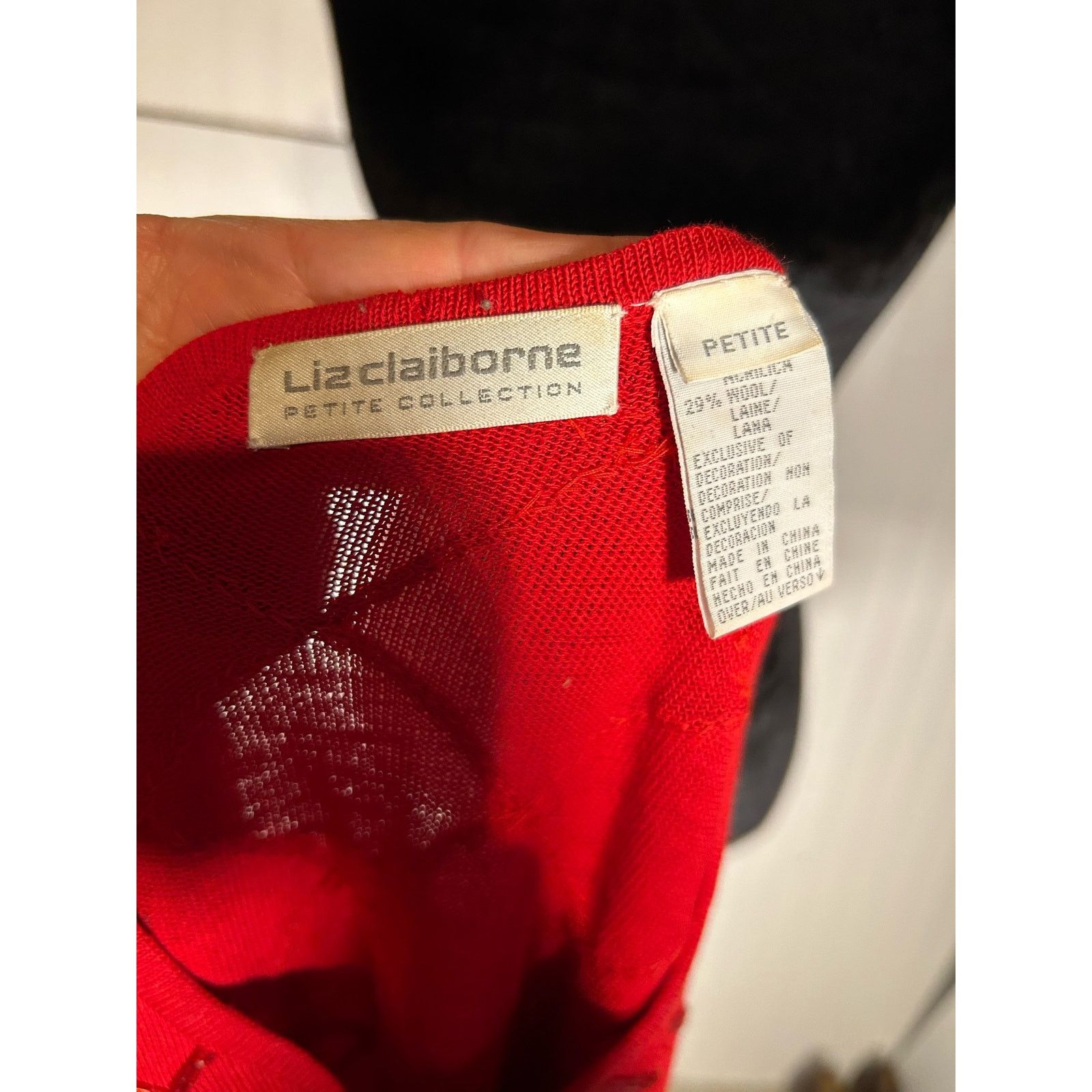 Liz Claiborne Vintage 90s Lise Claiborne, petite Sweater Size LP Size L / US 10 / IT 46 - 7 Thumbnail