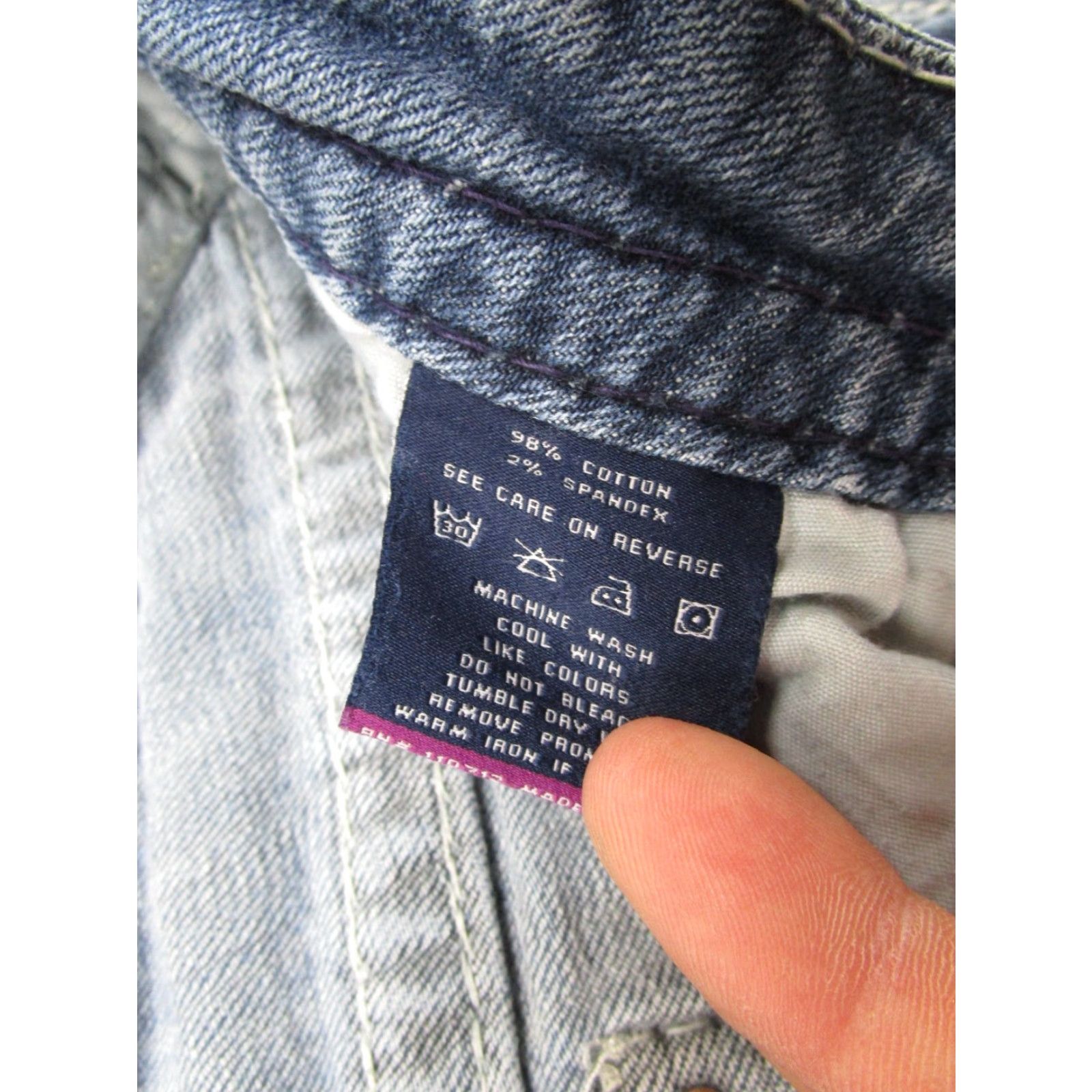 Vintage VIGOSS Women's Blue Denim Skinny Jeans 28x31 Flap Pockets Y2K USED READ Size 28" / US 6 / IT 42 - 4 Thumbnail