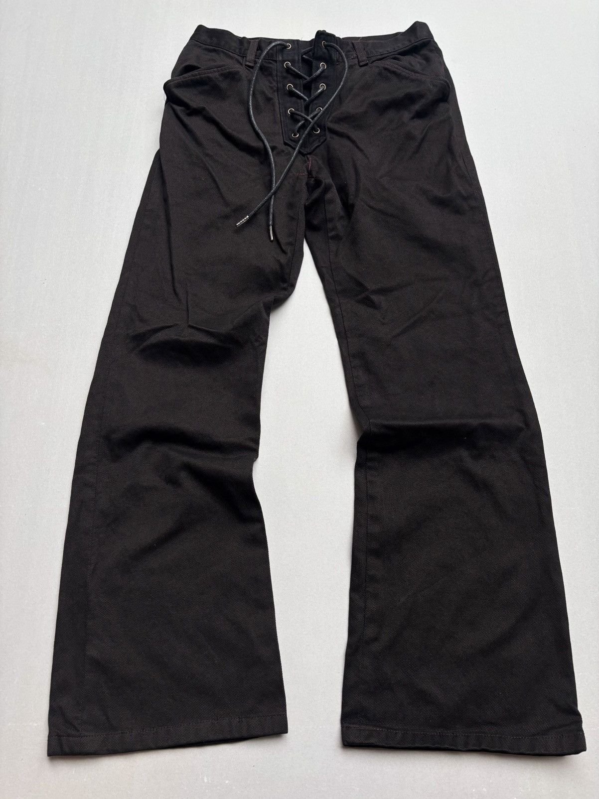 Japanese Brand Attelier sab men lace up flare pants Size US 28 / EU 44 - 1 Thumbnail