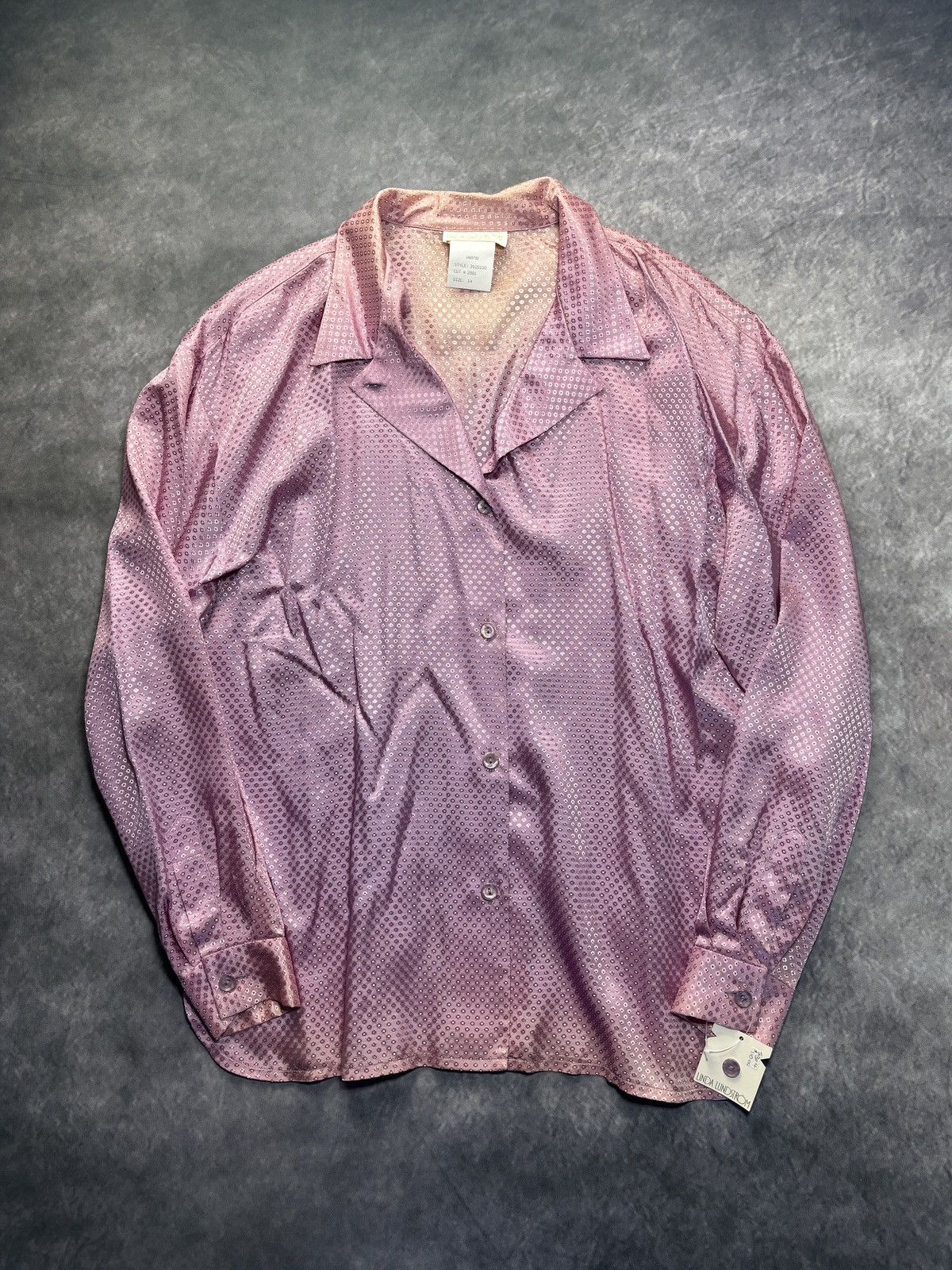 Vintage 1980s Linda Lundstrum Shirt Vintage Ombre Gradient Disco 70s Size US S / EU 44-46 / 1 - 4 Thumbnail