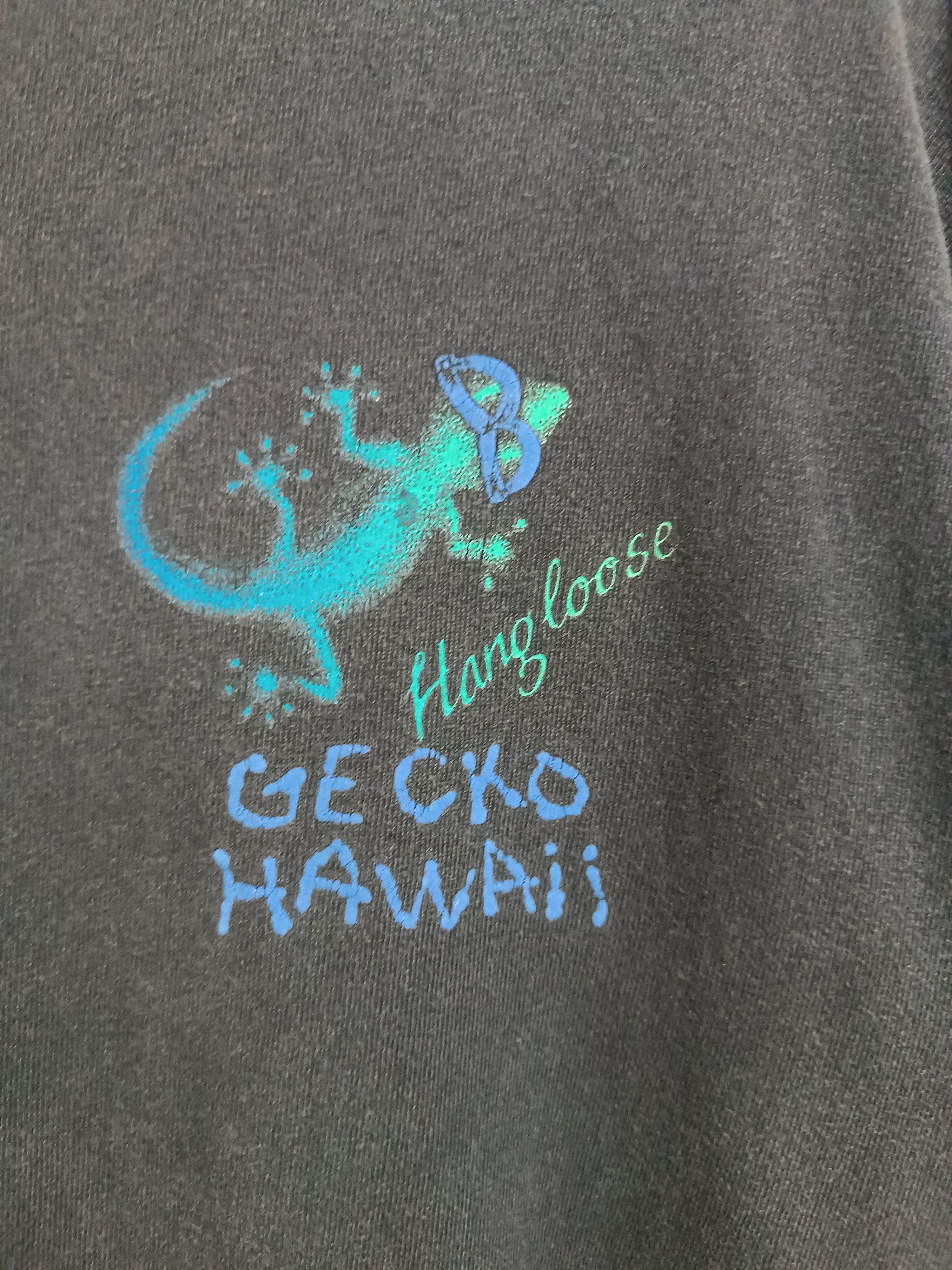 Vintage VINTAGE 90'S HANGLOOSE GECKO HAWAII SUPER RARE TEE Size US M / EU 48-50 / 2 - 9 Thumbnail
