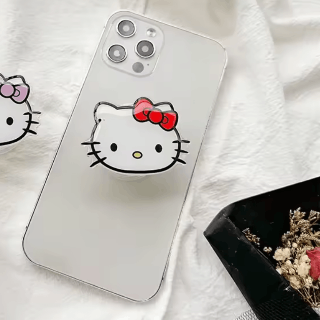 Japanese Brand HELLO KITTY Phone Socket Holder, White, NEW Size ONE SIZE - 2 Thumbnail