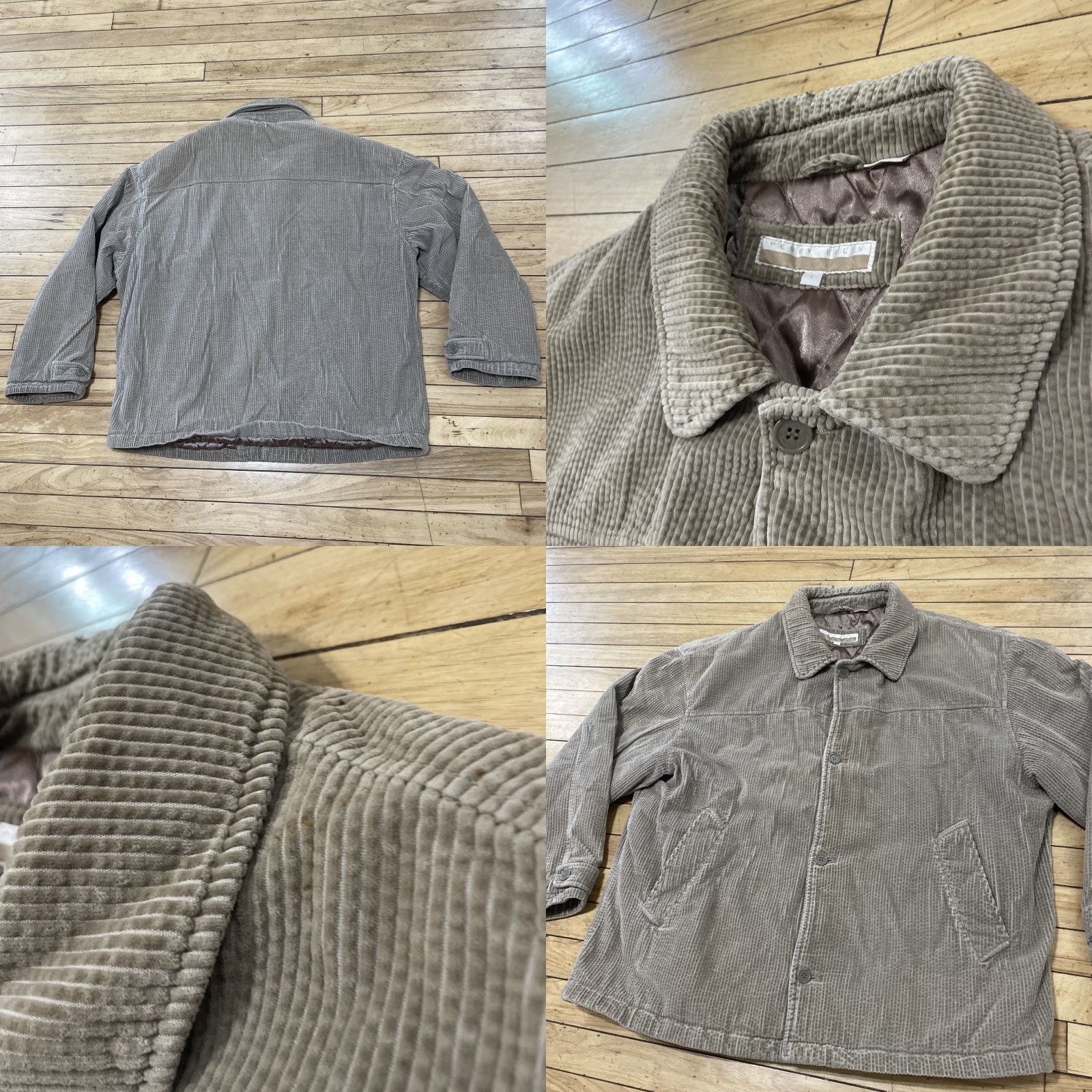 Perry Ellis VINTAGE Perry Ellis Corduroy Jacket Men L Khaki Brown Lined Western Bomber 90s Coat Size US L / EU 52-54 / 3 - 9 Thumbnail