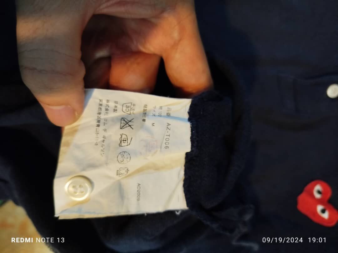 Comme des Garcons × Japanese Brand × Vintage CDG polo tee Size US M / EU 48-50 / 2 - 6 Thumbnail