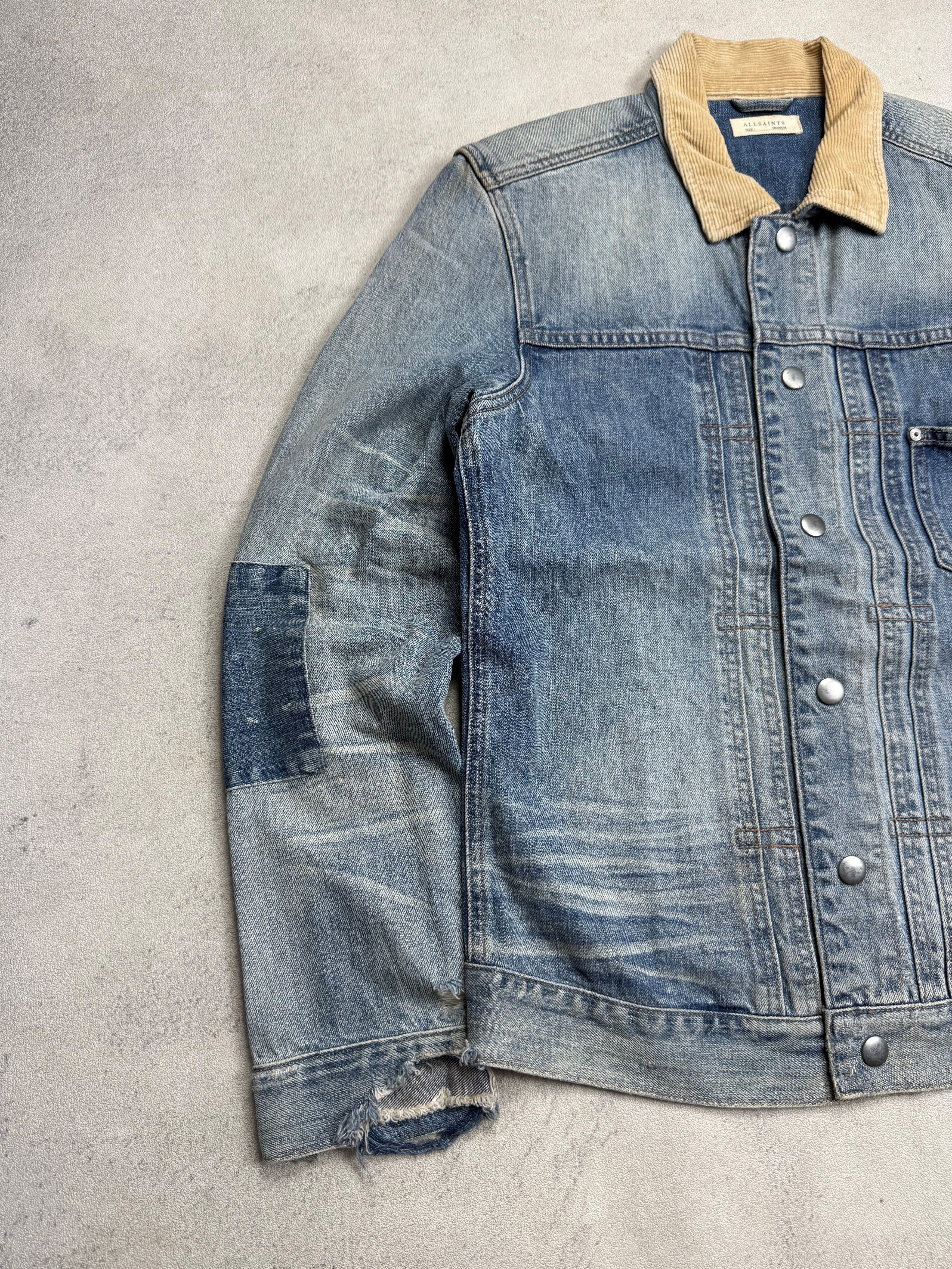 Allsaints Allsaints Daruma Distressed Denim Jacket Size US M / EU 48-50 / 2 - 2 Thumbnail