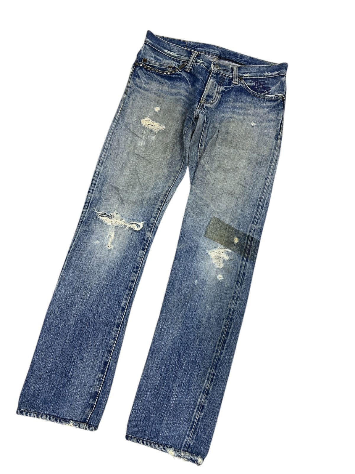 Designer × Hysteric Glamour HYSTERIC GLAMOUR DISTRESSED DENIM PANT Size US 28 / EU 44 - 4 Thumbnail