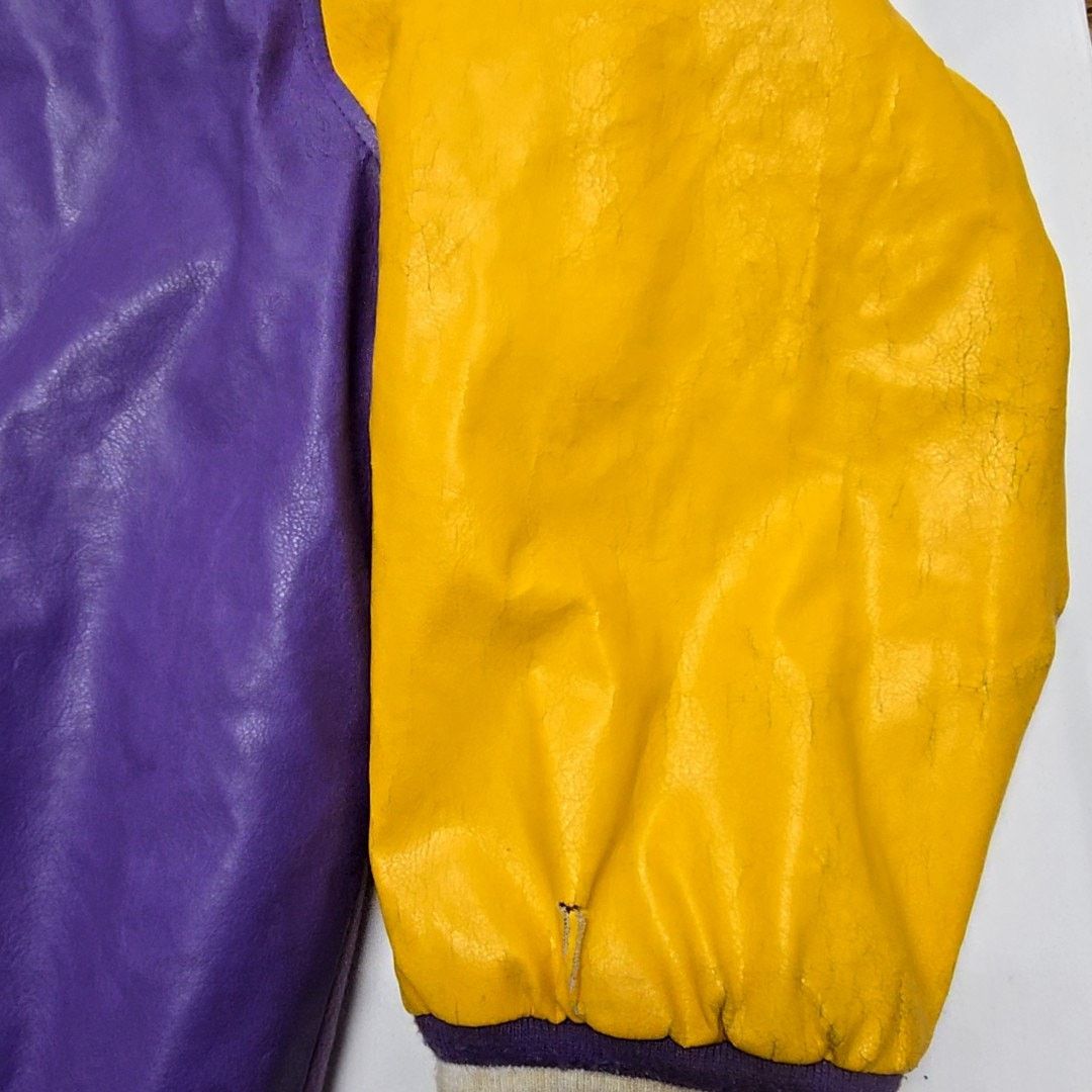 Steve And Barrys Vintage LSU Tigers Purple Yellow Varsity Jacket 90s XL Size US XL / EU 56 / 4 - 3 Thumbnail