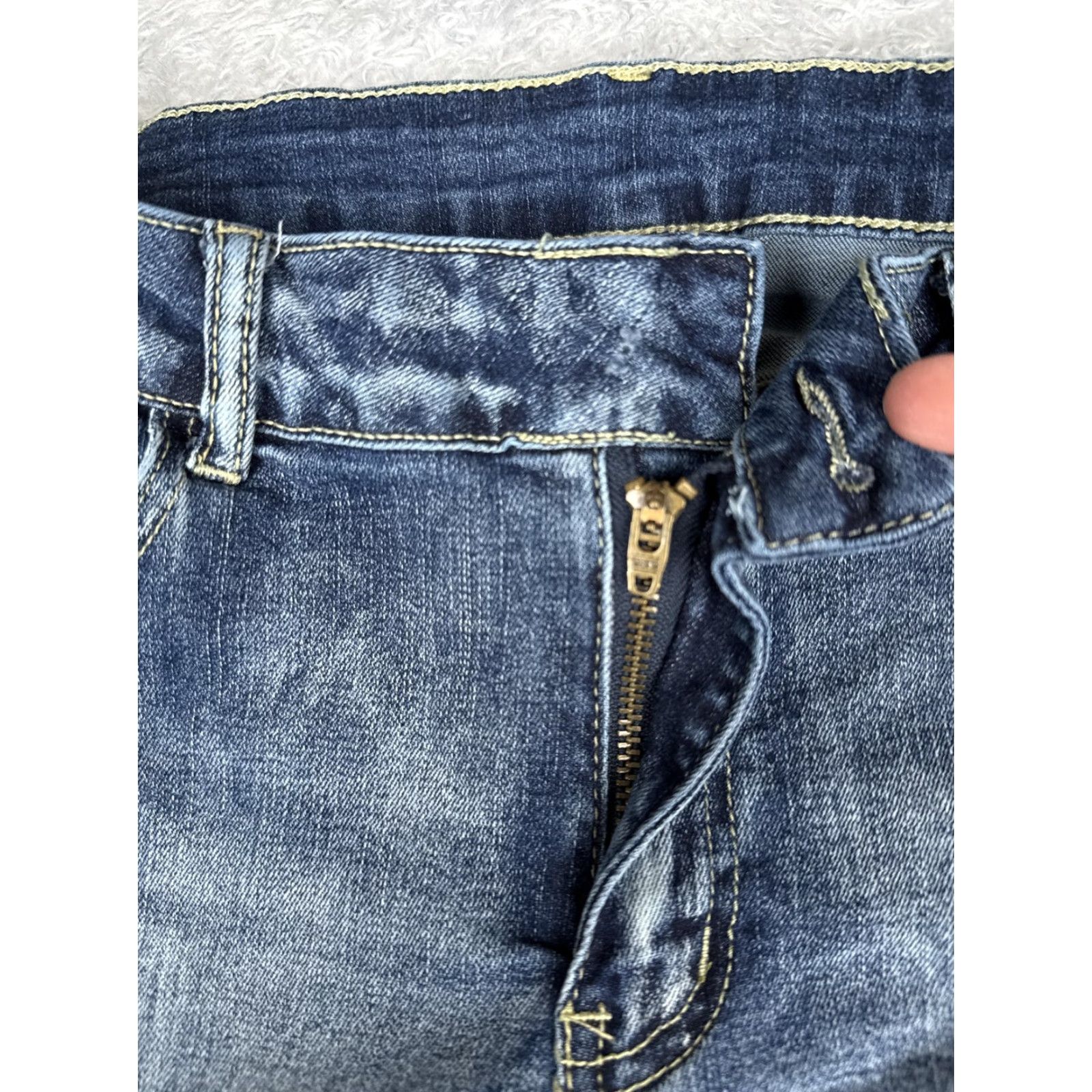 Shein SheIn Flare Jeans Womens 6 Blue Med Wash Mid Rise Regular Fit Denim 26x30 Jeans Size 28" / US 6 / IT 42 - 2 Thumbnail