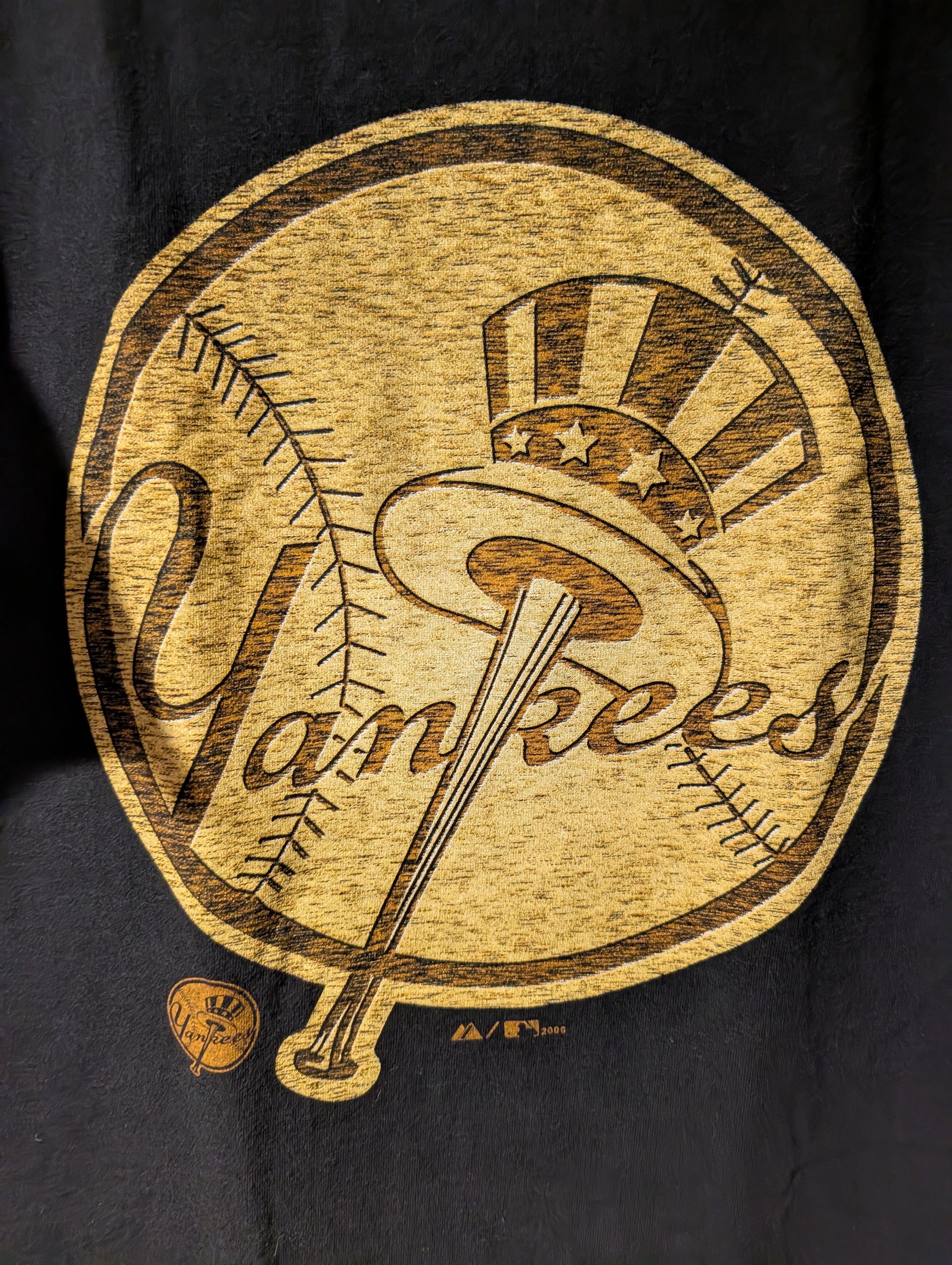 MLB Vintage New York Yankees Gold T-Shirt Majestic MLB Size US L / EU 52-54 / 3 - 2 Thumbnail