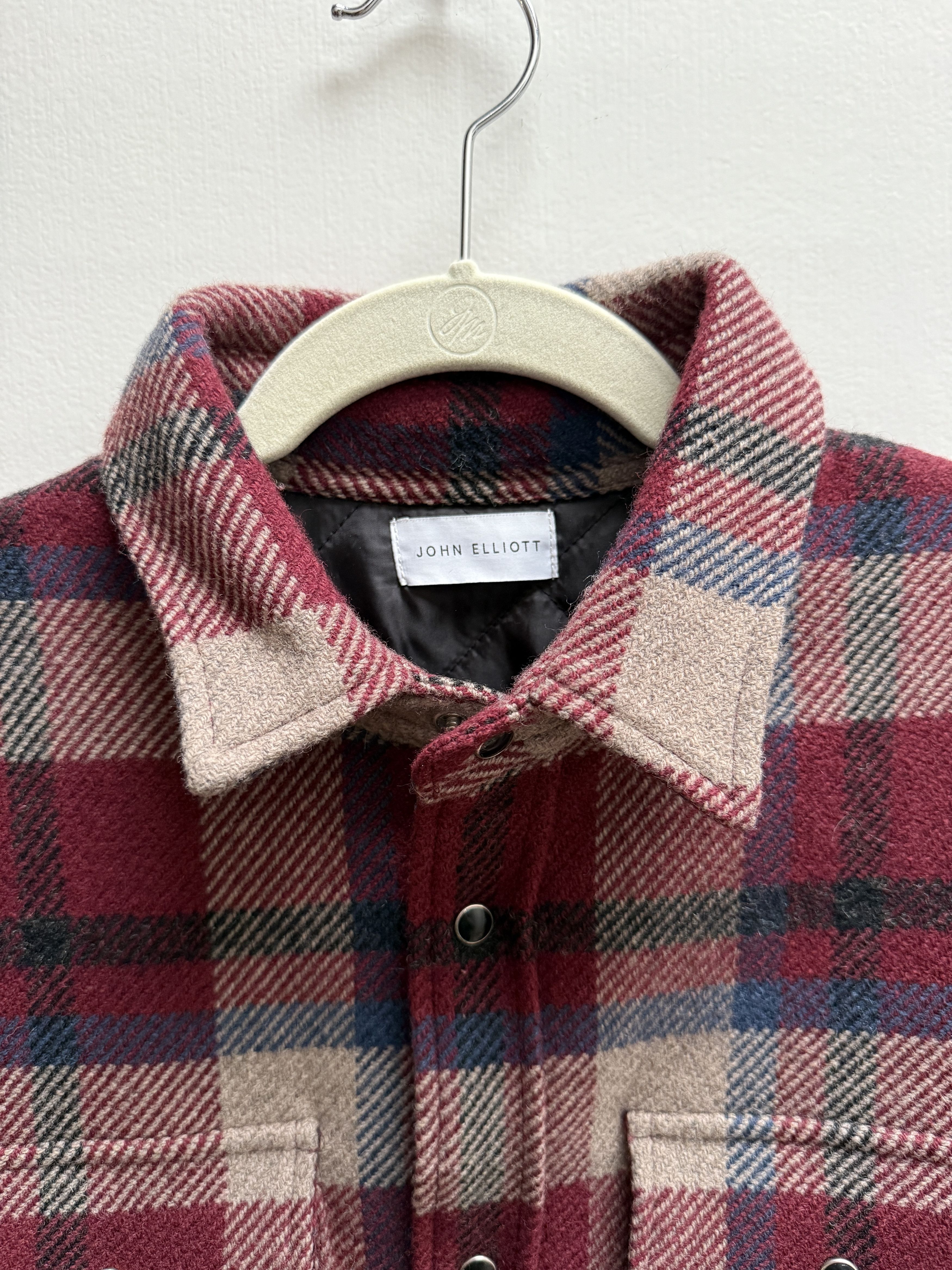John Elliott John Elliott Jupiter Overshirt Medium Burgundy X Navy Size US M / EU 48-50 / 2 - 2 Thumbnail