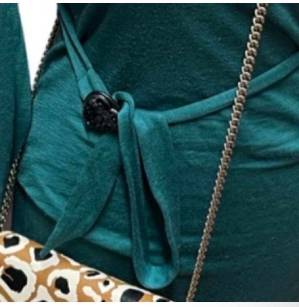 Gucci Authentic Gucci Rare Hysteria Black Heart & Teal Wool Belt Size ONE SIZE - 4 Thumbnail