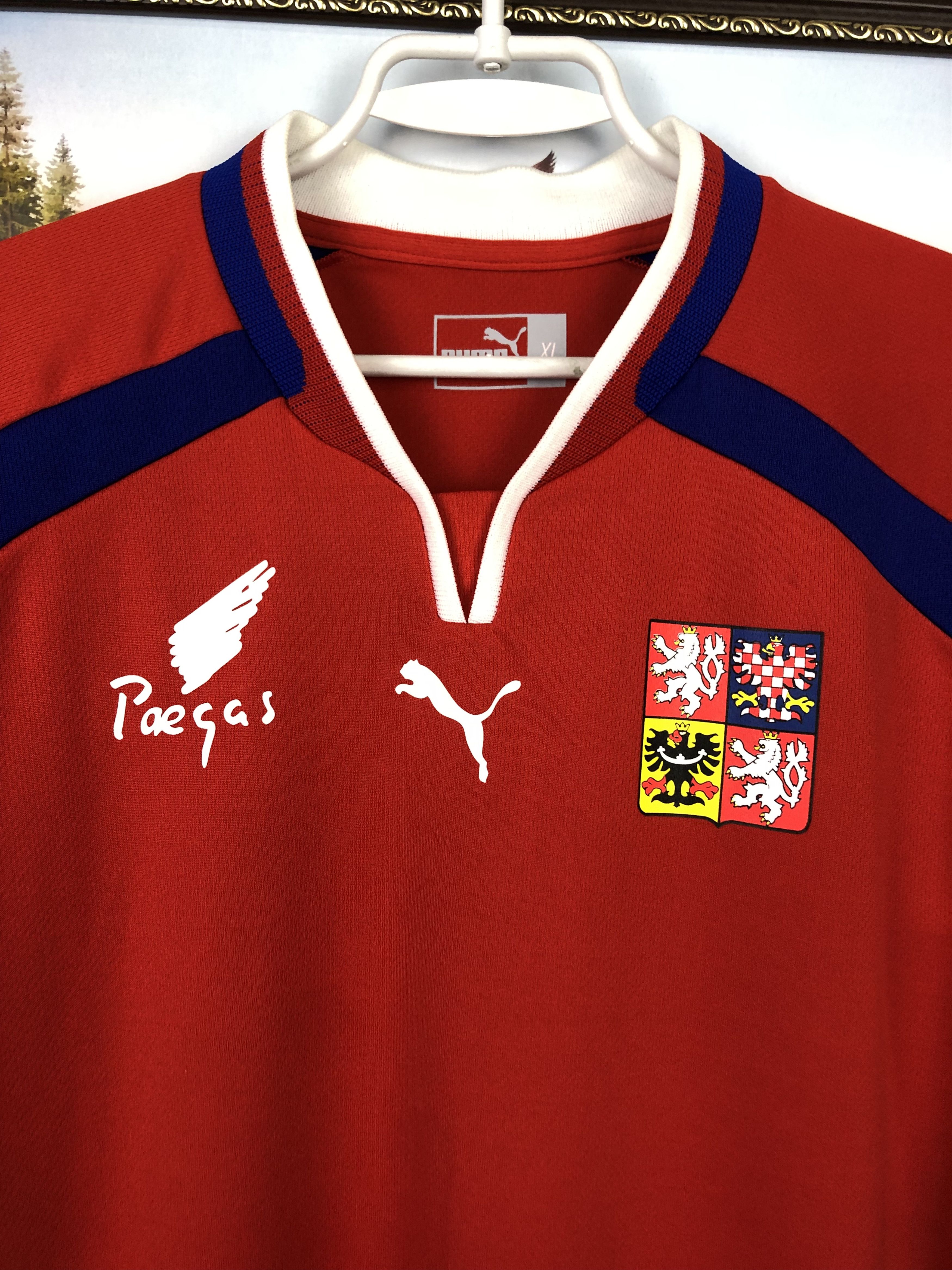 Vintage Czech Republic football shirt 2000 Soccer Puma Jersey Size US XL / EU 56 / 4 - 3 Thumbnail