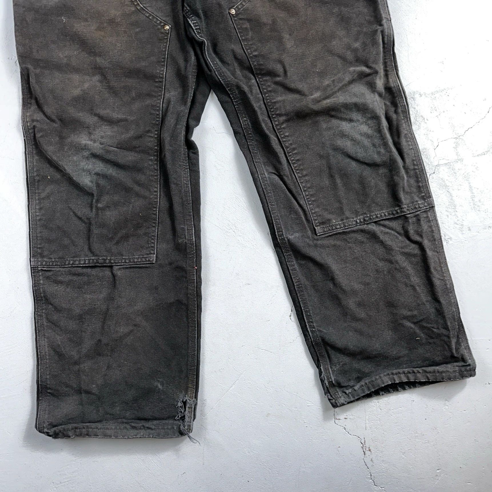 Carhartt VINTAGE Carhartt Pants Carpenter Straight Black 40x32 Men Regular Cotton Canvas Double Knee Belt Loops USA 40 32 B01 BLK Size US 40 / EU 56 - 3 Thumbnail