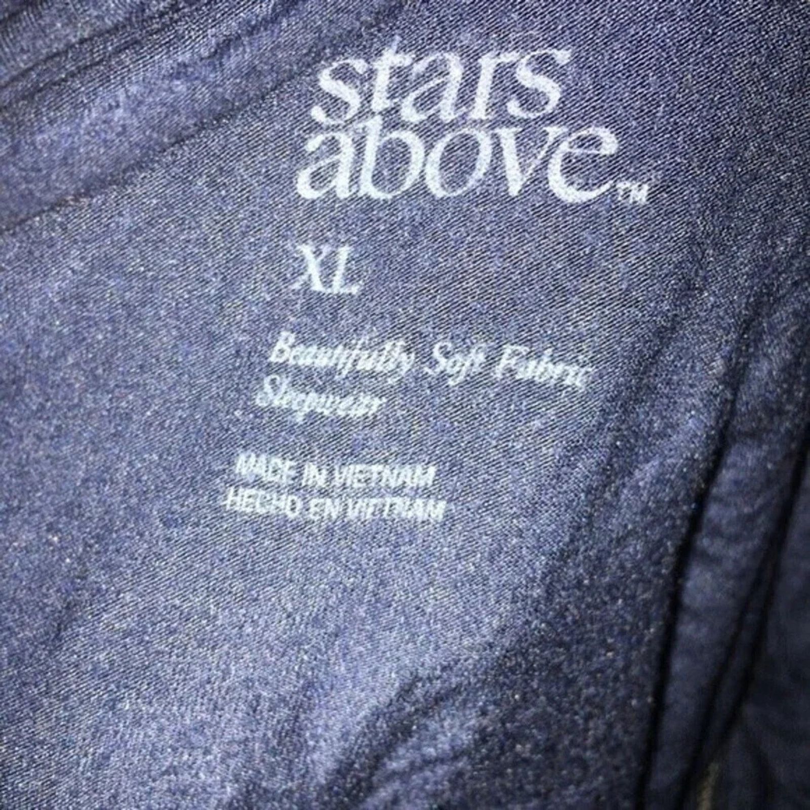 The Unbranded Brand Stars Above dark blue pajama top, size XL Size XL / US 12-14 / IT 48-50 - 3 Thumbnail