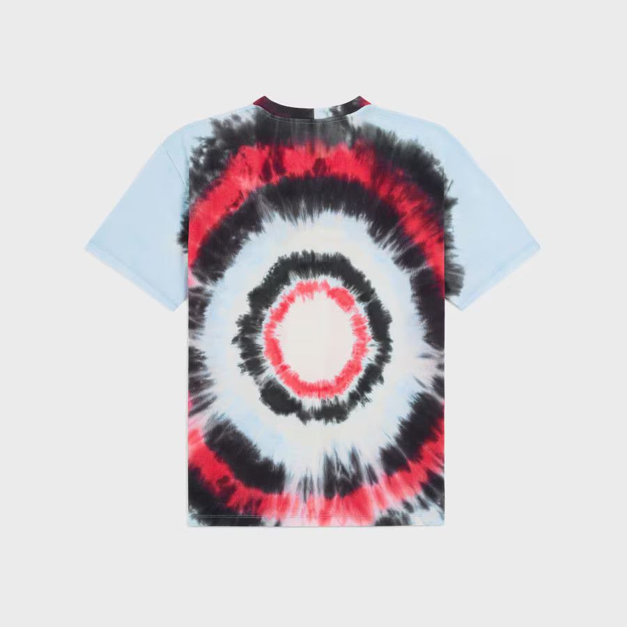 Celine o1loc1c0525 Loose T-Shirt In Tie-Dye in Multicolor Size US L / EU 52-54 / 3 - 2 Thumbnail