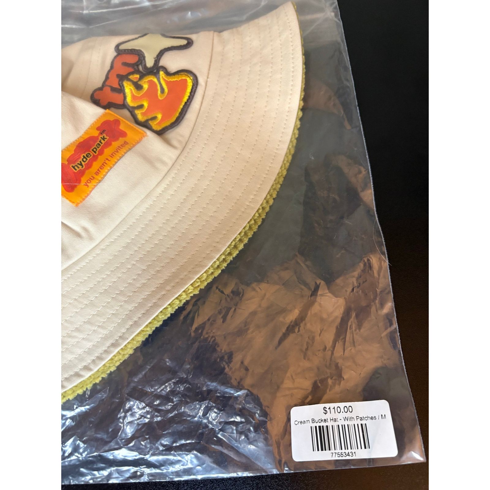Other NWT Sz. M - Men's Hyde Park Bucket Hat (Cream w/ Patches) Size ONE SIZE - 4 Thumbnail