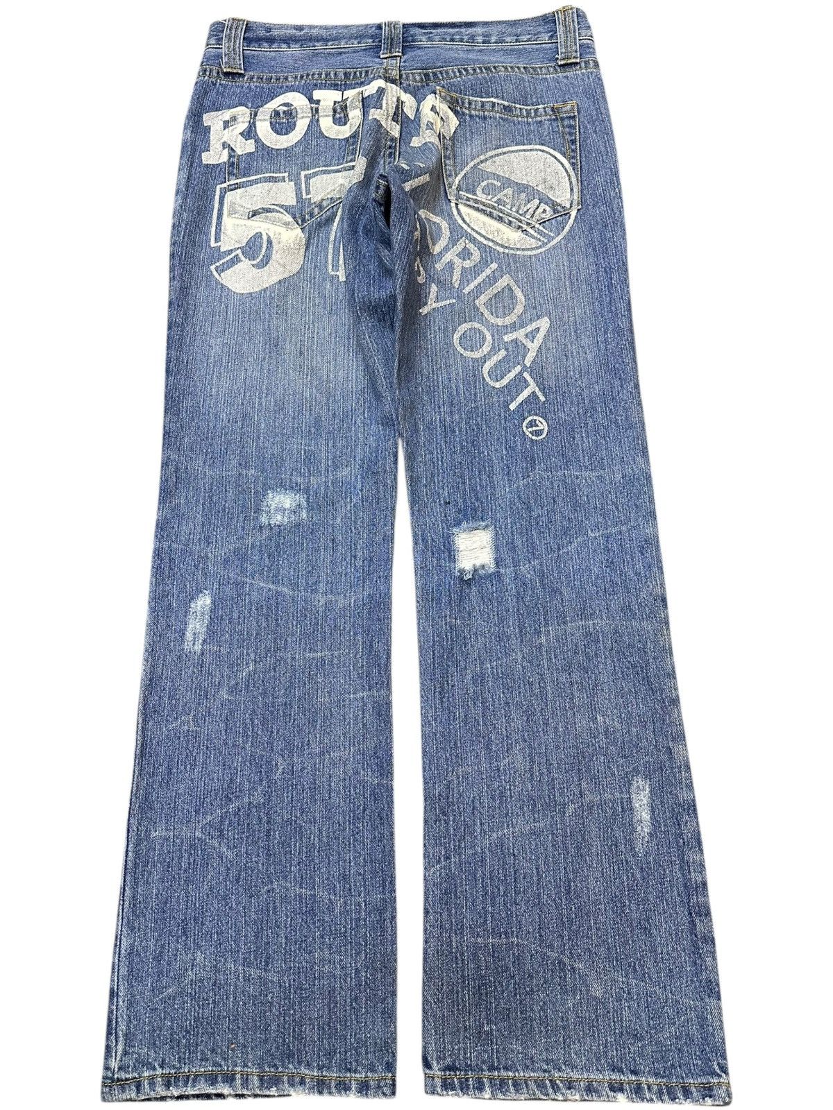 If Six Was Nine Vintage Japanese Printed Faded Grunge Denim Size US 32 / EU 48 - 5 Thumbnail