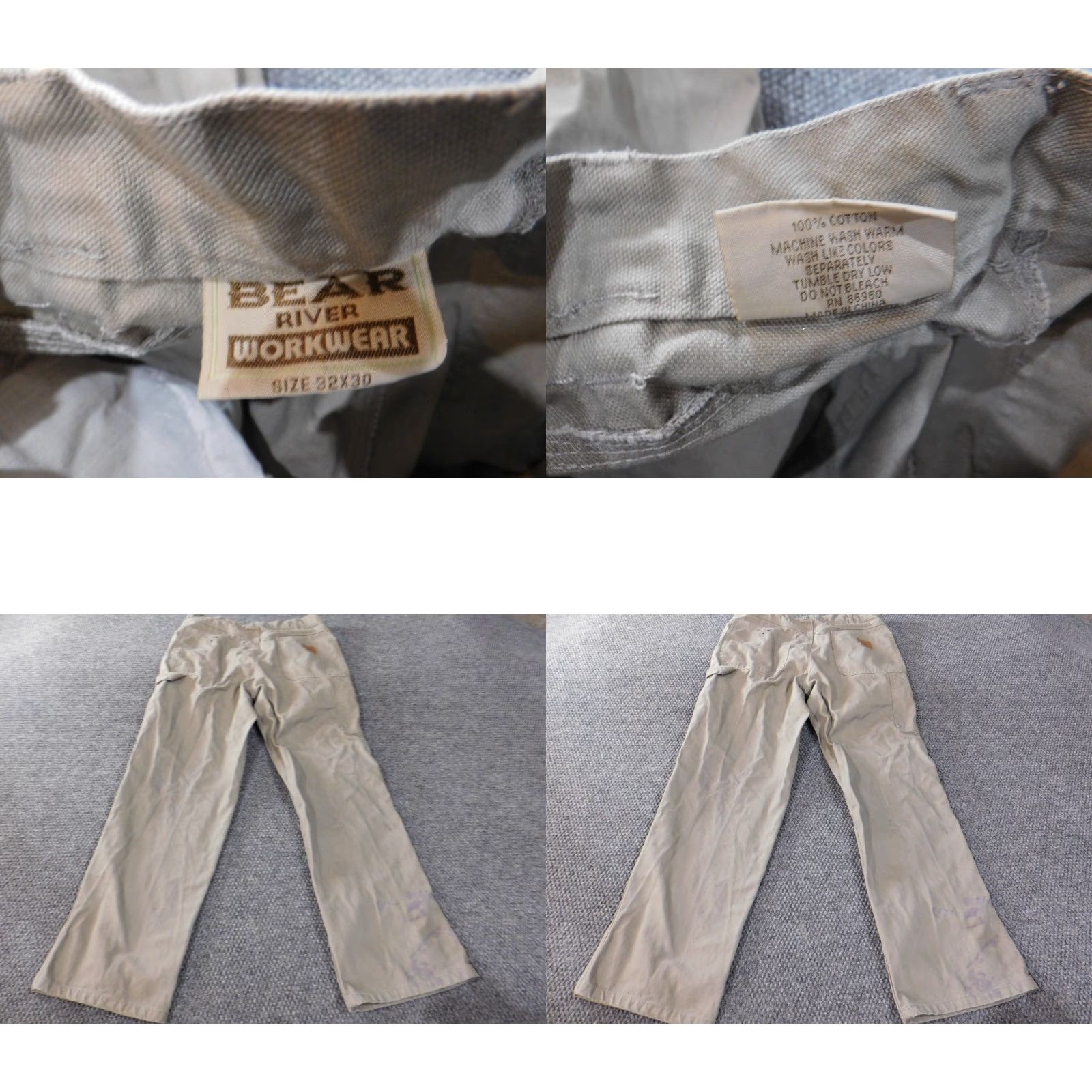 Doublet Bear River Workwear Jeans 30x28 Gray Denim Straight Mens Casual Streetwear 90s Retro Outdoor Straight Size US 30 / EU 46 - 8 Thumbnail