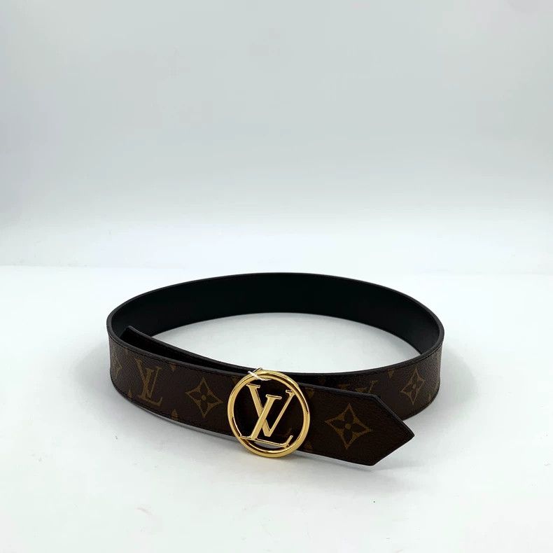 Louis Vuitton Louis Vuitton Dark brown logo presbyopic smooth buckle wai Size ONE SIZE - 3 Thumbnail