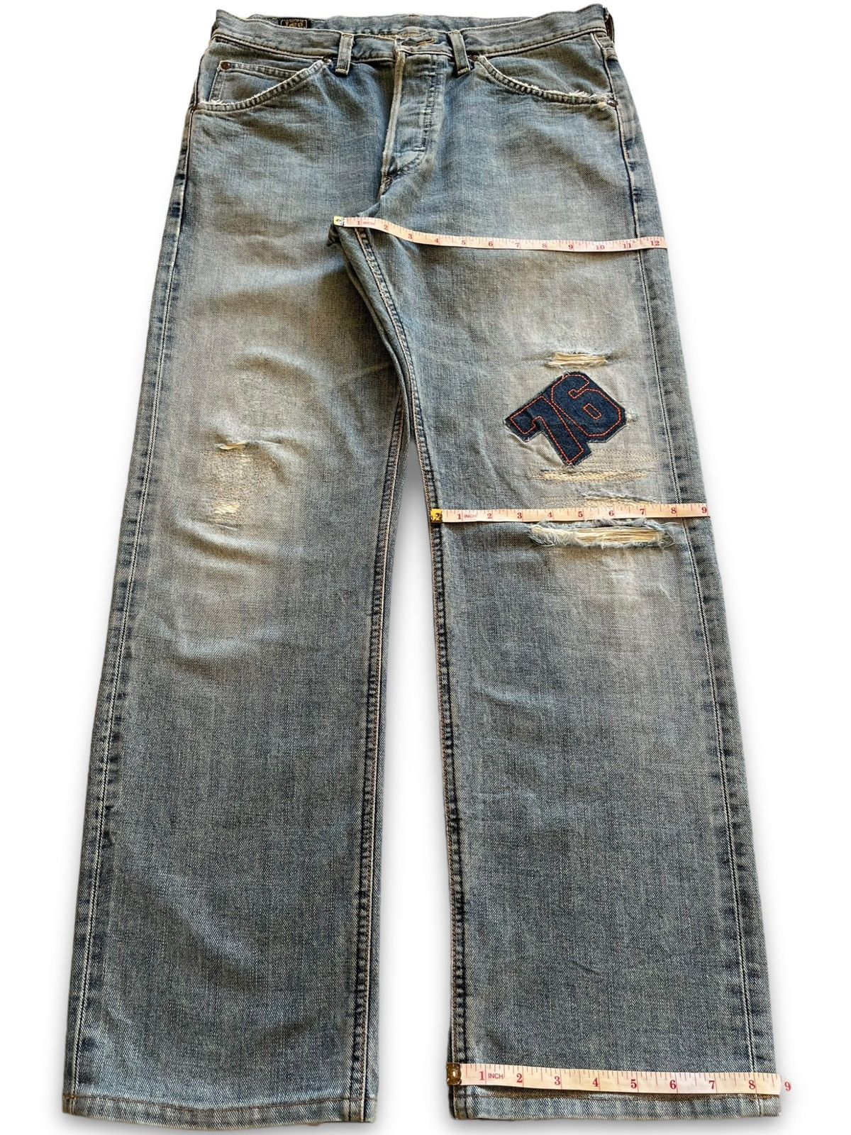 Lee Vintage 80s Lee Riders Selvedge Sanforized Baggy Style Jeans Size US 32 / EU 48 - 14 Thumbnail