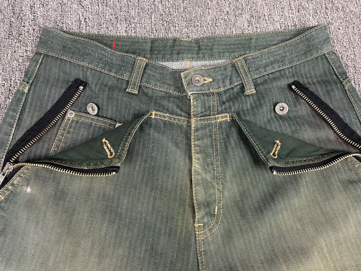 Japanese Brand Two Way Flare Herringbone Jeans Size US 32 / EU 48 - 6 Thumbnail