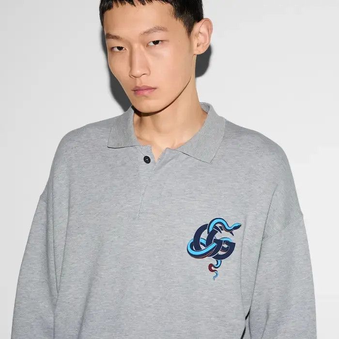 Gucci o1loc1c1225 816320 Printed Cotton Jersey Sweatshirt in Gray Size US XS / EU 42 / 0 - 3 Thumbnail