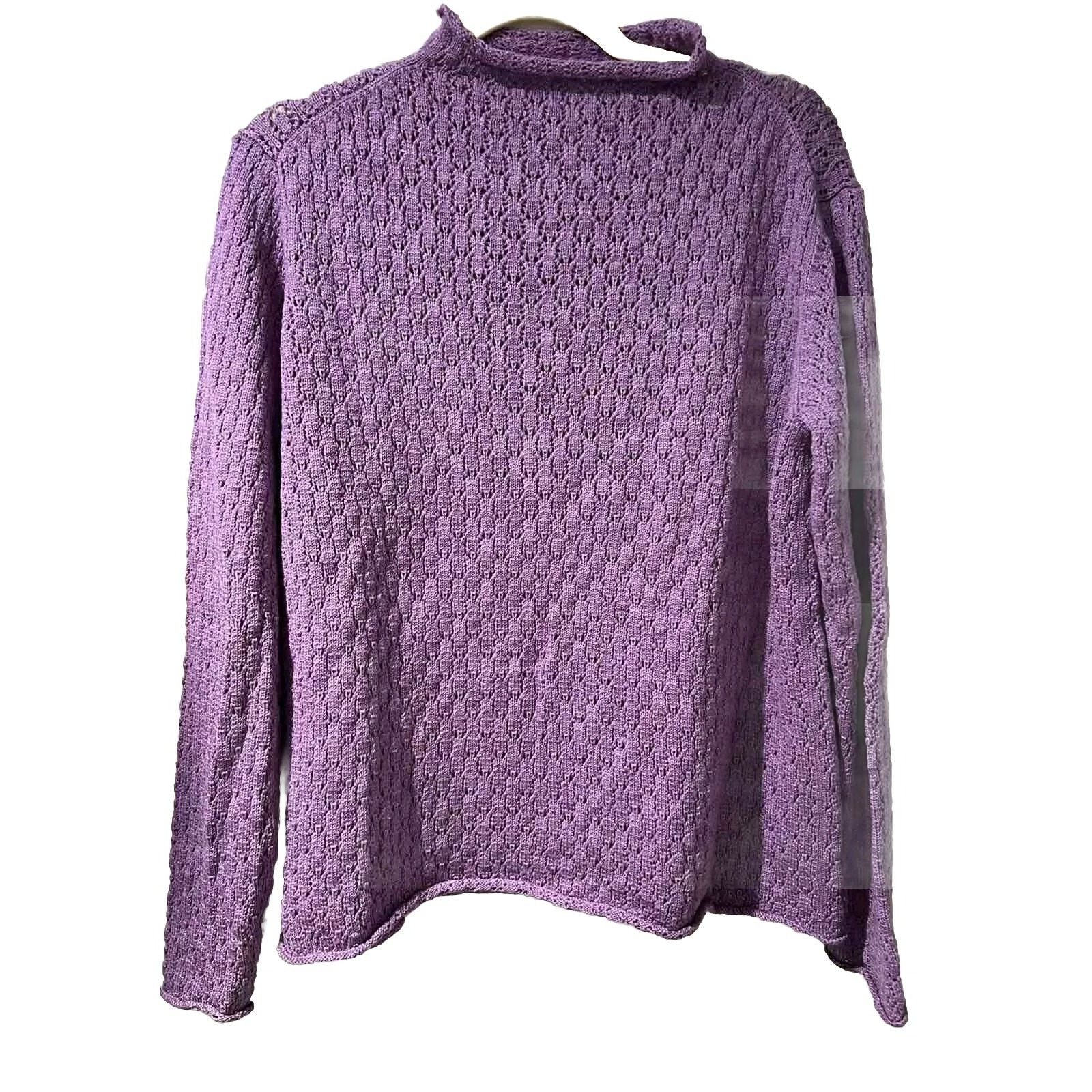 Eileen Fisher EILEEN FISHER MERINO WOOL S Sleeve Purple Size Small A000240 Size S / US 4 / IT 40 - 1 Thumbnail