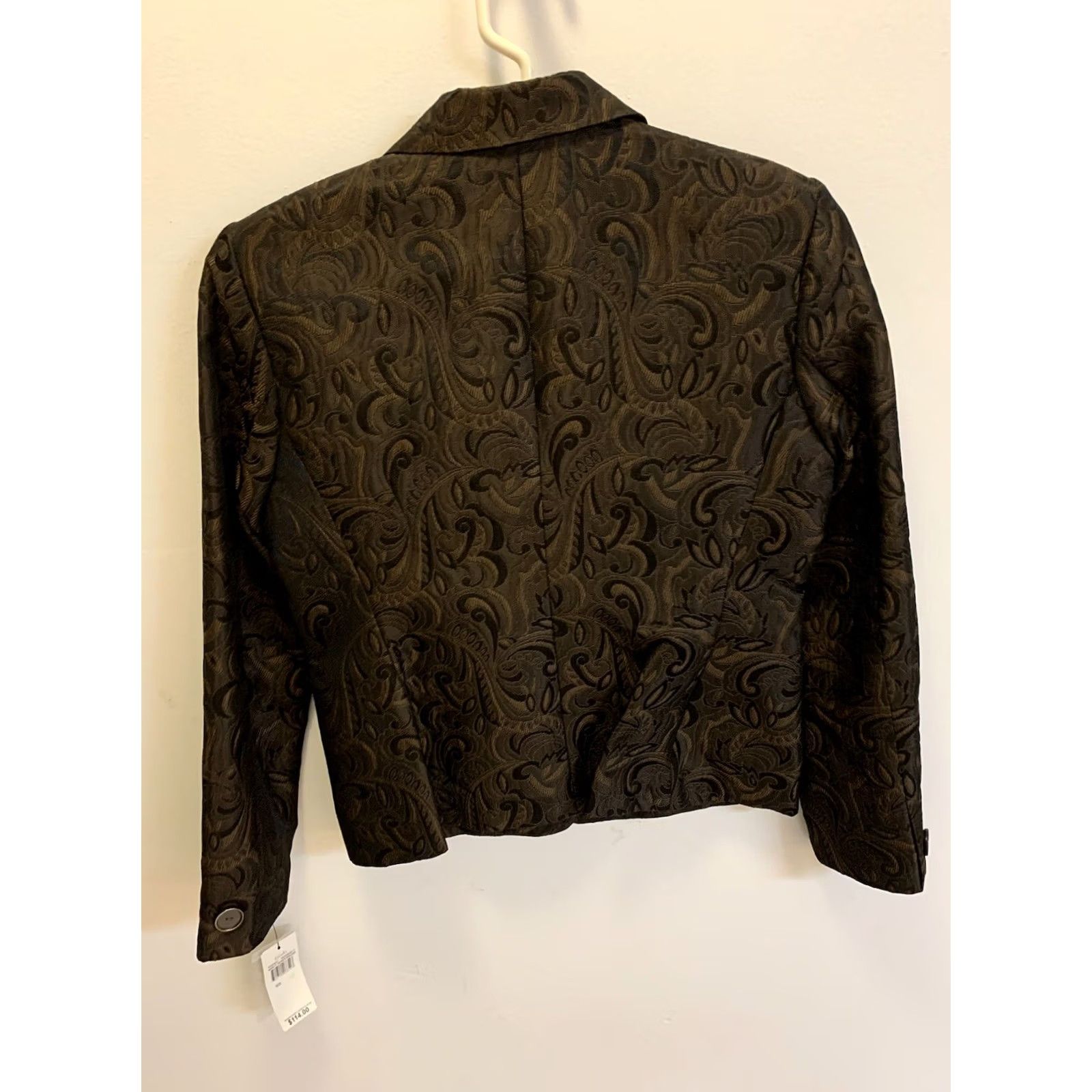 Vintage Rafaella Jacket Brocade Brown/Bronze 4P NWT Womens Mens Novelty Size S / US 4 / IT 40 - 7 Thumbnail
