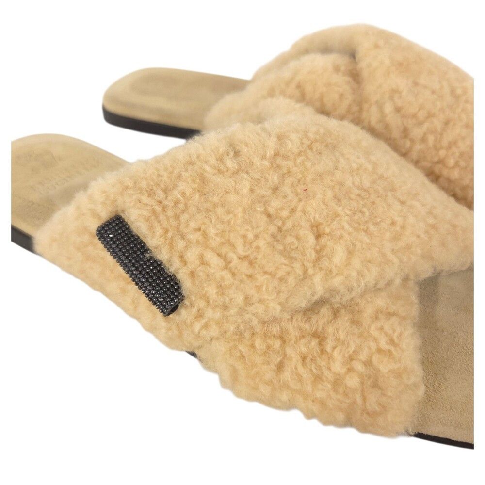Brunello Cucinelli Brunello Cucinelli Monili Shearling Slide Sandals US 5 EU 35 Size US 5 / IT 35 - 5 Thumbnail