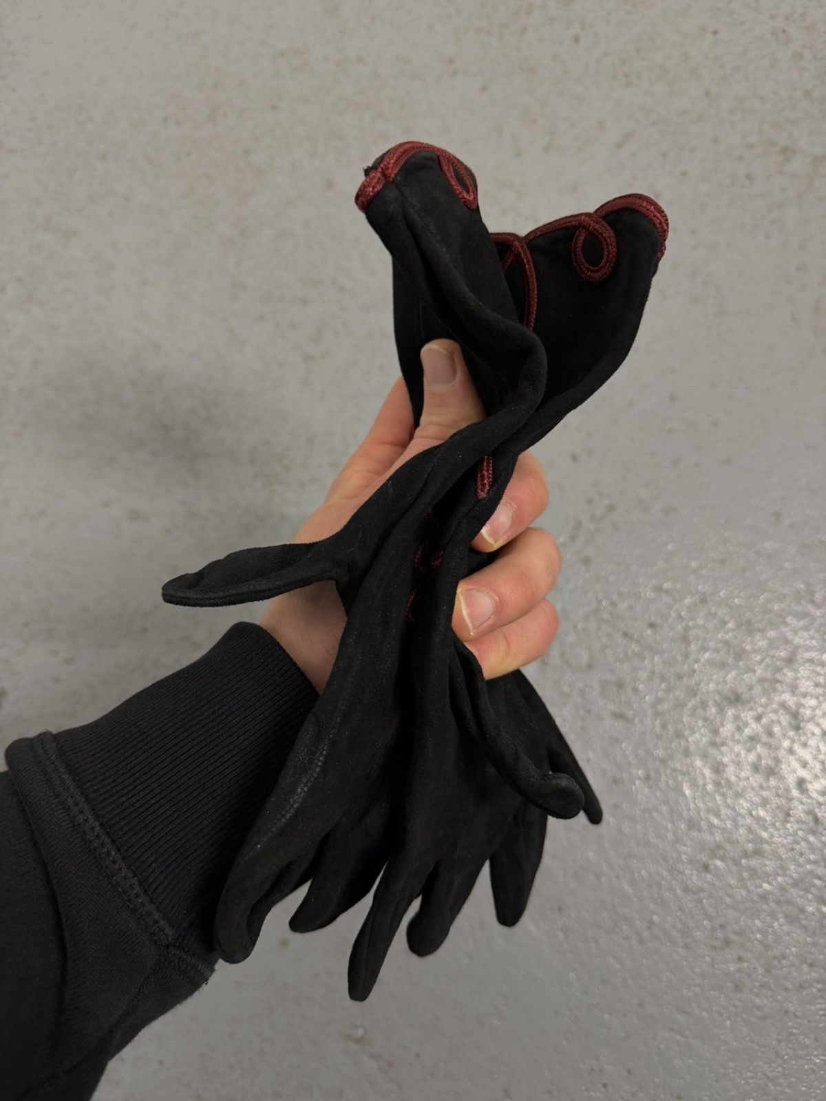 Bottega Veneta Vintage 90s Bottega Veneta Goussar Leather/ Silk Gloves Size ONE SIZE - 9 Thumbnail