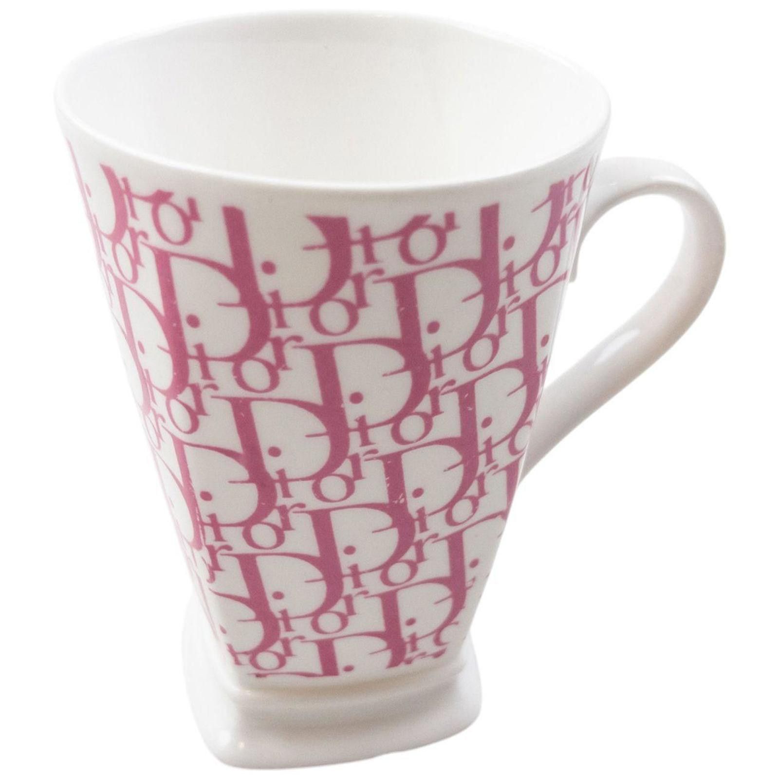 Dior Vintage 2000s Dior Monogram Fine Bone China Mug Size ONE SIZE - 7 Thumbnail