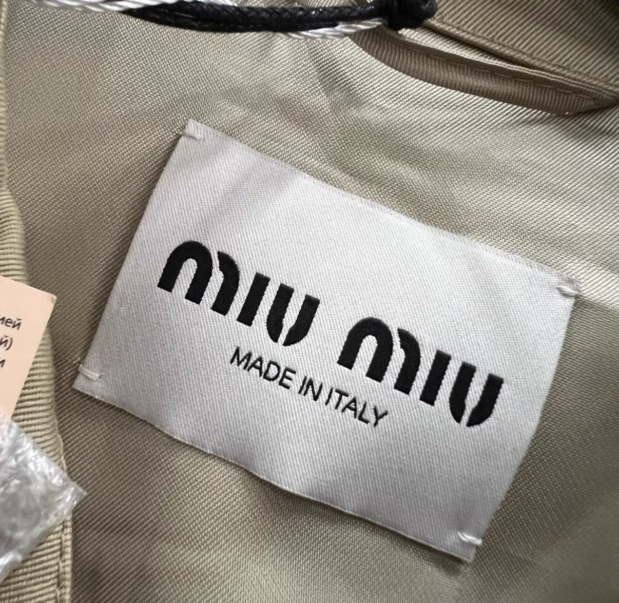 Miu Miu Miu Miu khaki embroidered logo jacket J41 Size XS / US 0-2 / IT 36-38 - 3 Thumbnail