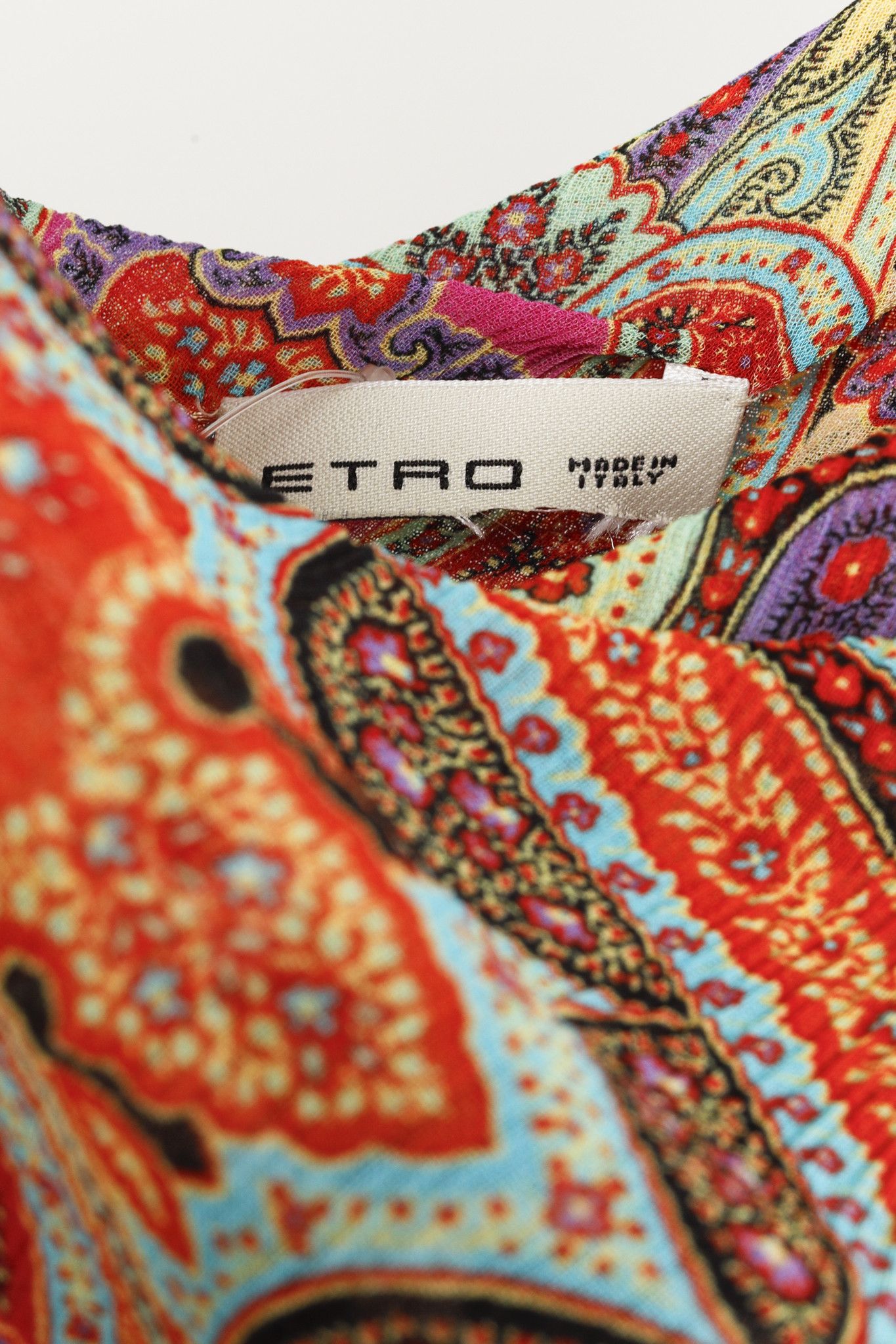 Etro Etro Orange Paisley Silk Poncho Caftan Tunic Dress Size M / US 6-8 / IT 42-44 - 4 Thumbnail
