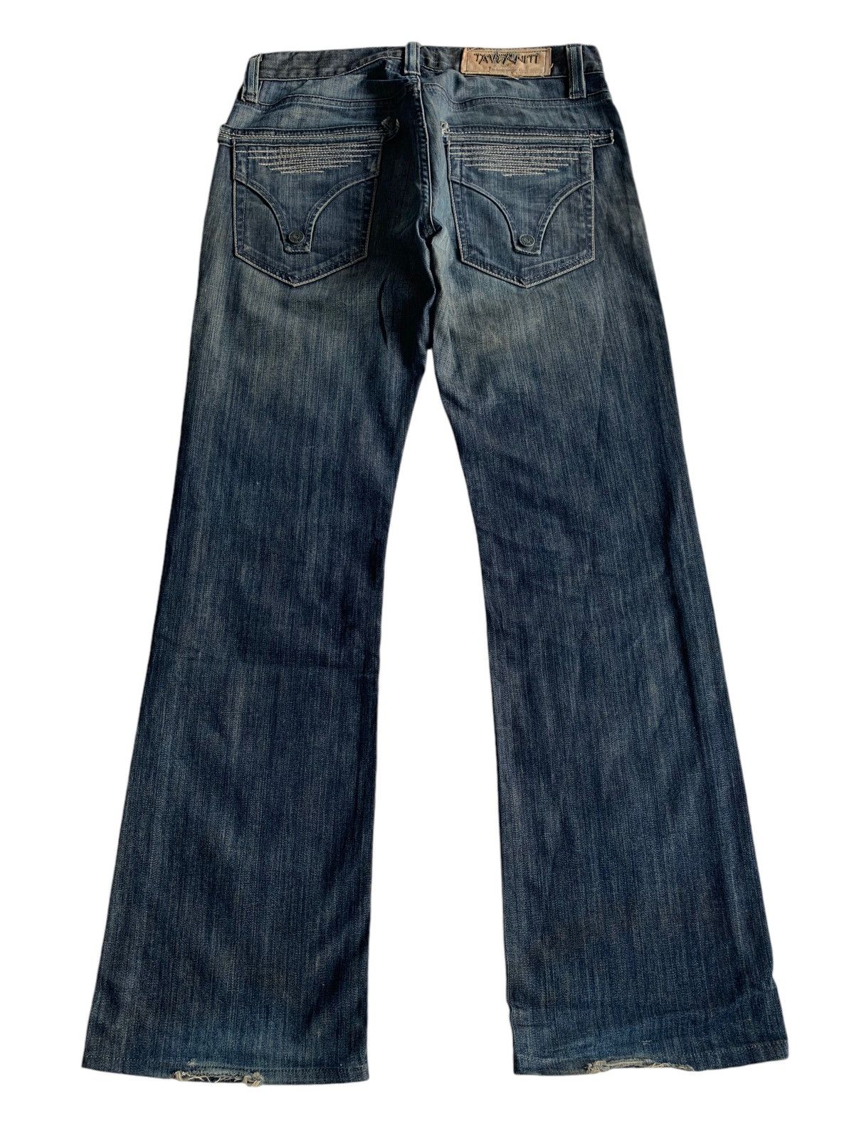 Tornado Mart FLARE Taverniti So Jeans Punk Style Distressed Denim☠️🎌 Size US 33 - 4 Thumbnail
