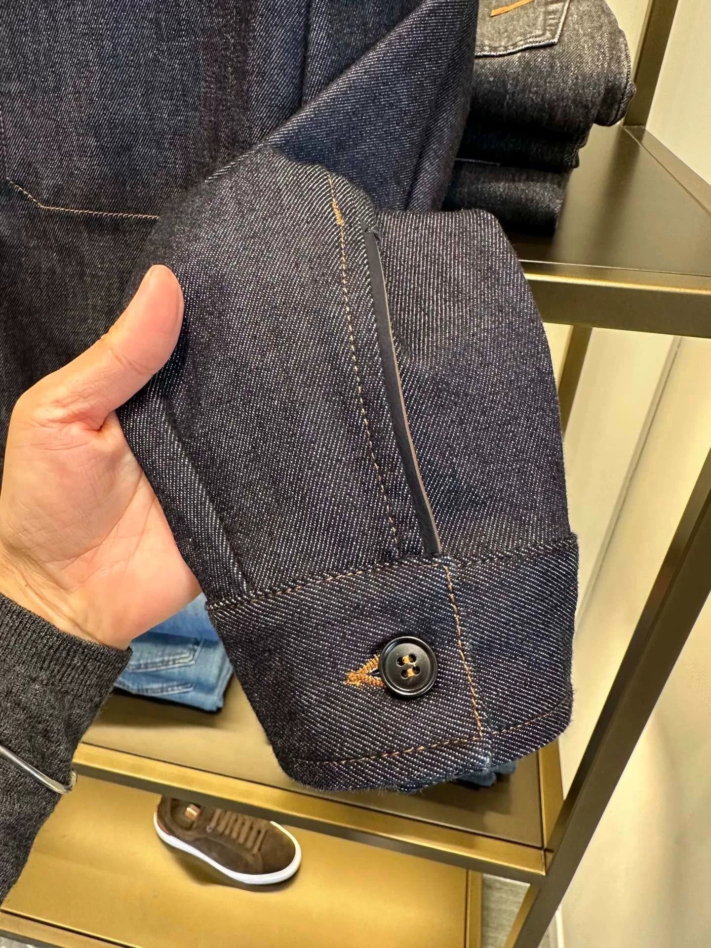 Ermenegildo Zegna Zegna Dark Blue Denim Jacket Size US XL / EU 56 / 4 - 4 Thumbnail