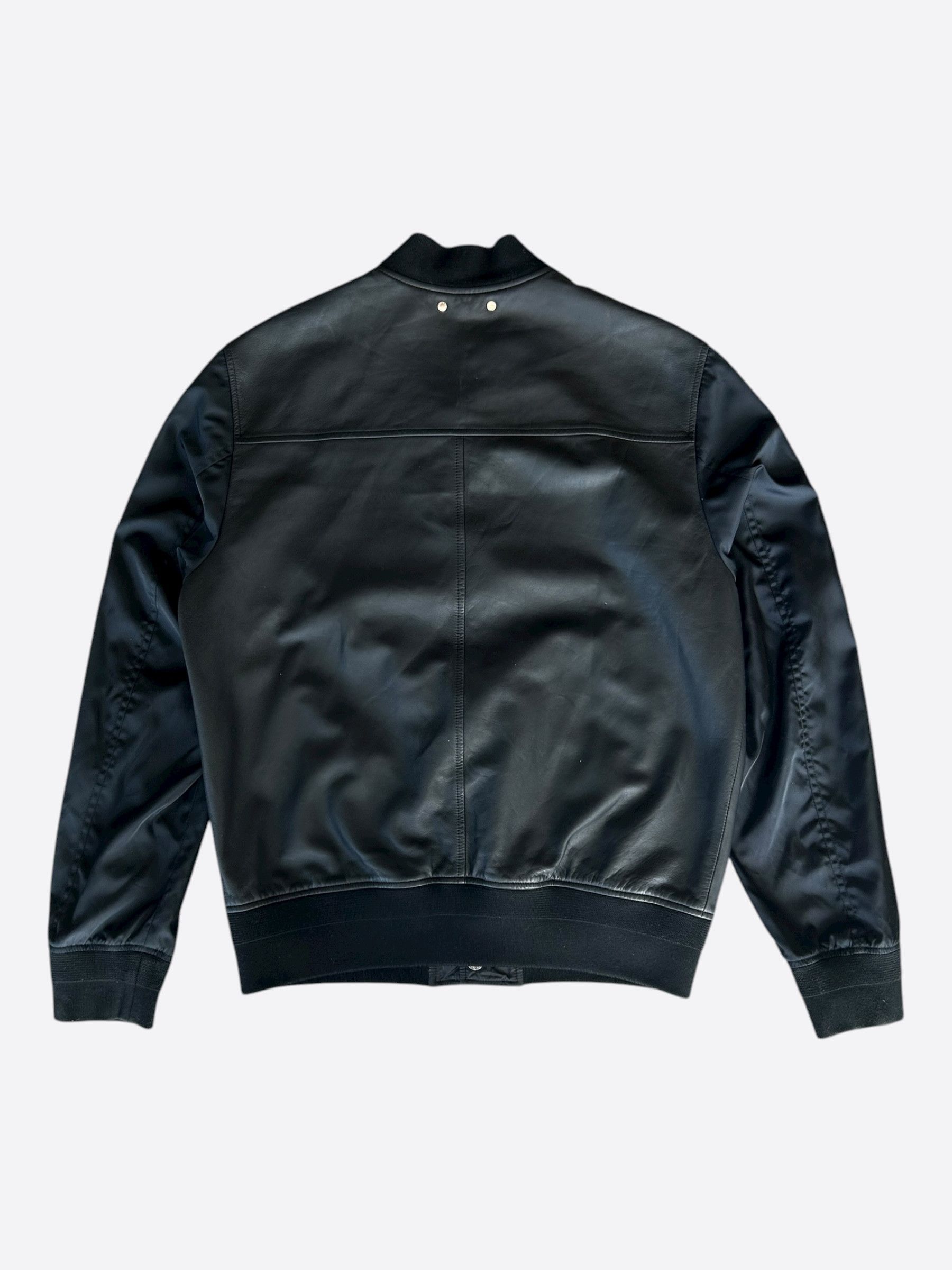 Louis Vuitton Louis Vuitton Black Monogram Reversible Leather Jacket Size US XL / EU 56 / 4 - 4 Thumbnail