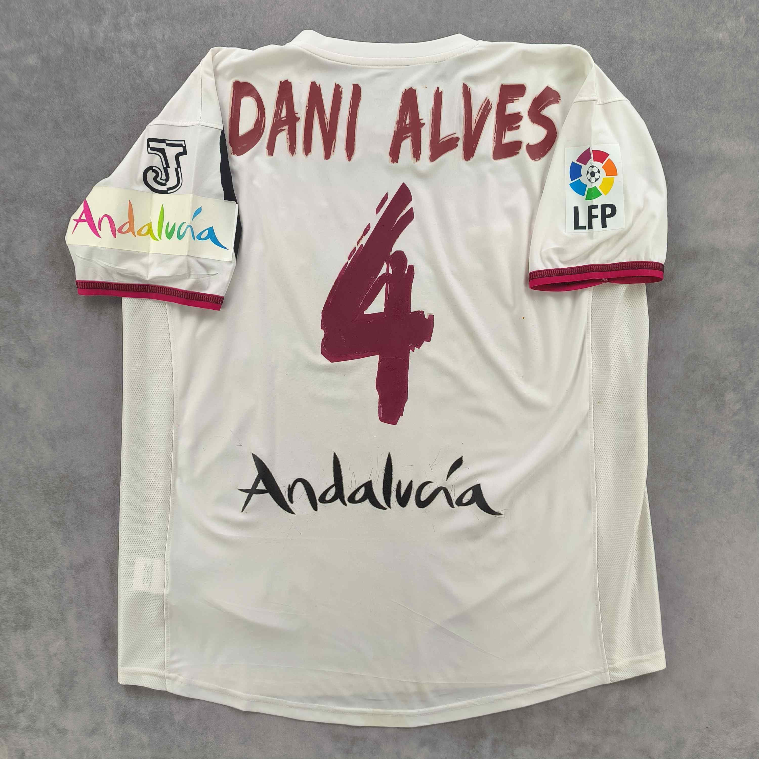 Sevilla 2006-07 Joma home Dani Alves football jersey size L