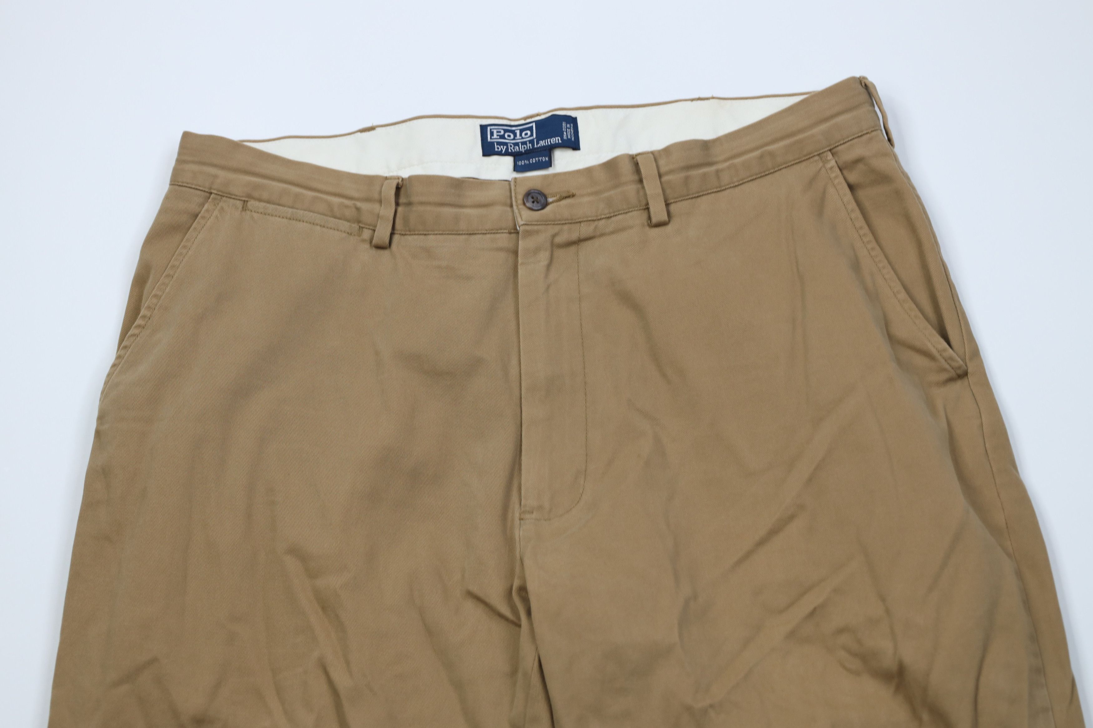 Ralph Lauren Vintage 90s Ralph Lauren Wide Leg Chino Pants Trousers Khaki Size US 36 / EU 52 - 2 Thumbnail