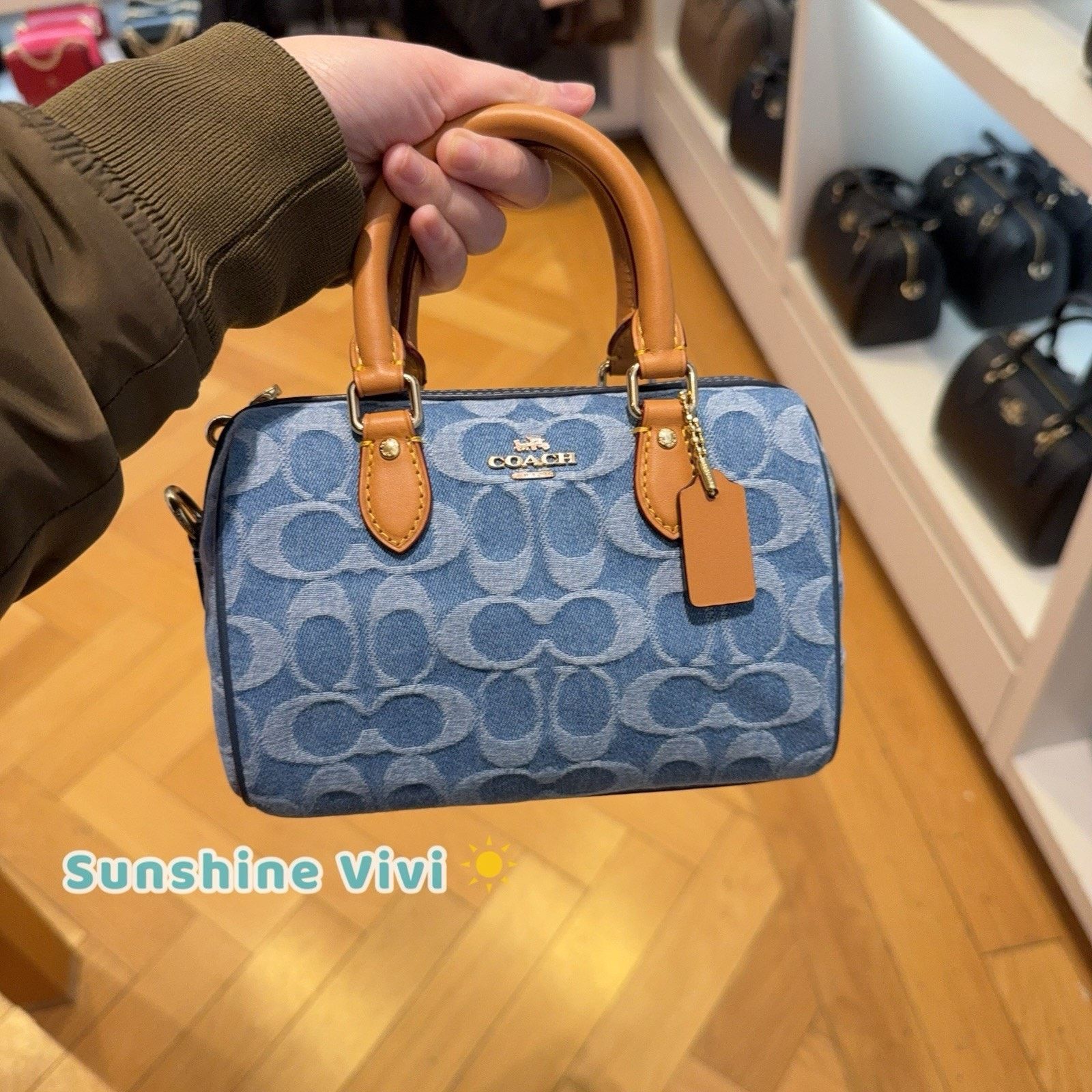 Coach NWT Coach Jonie Bag Signature Denim Blue Crossbody CAO04