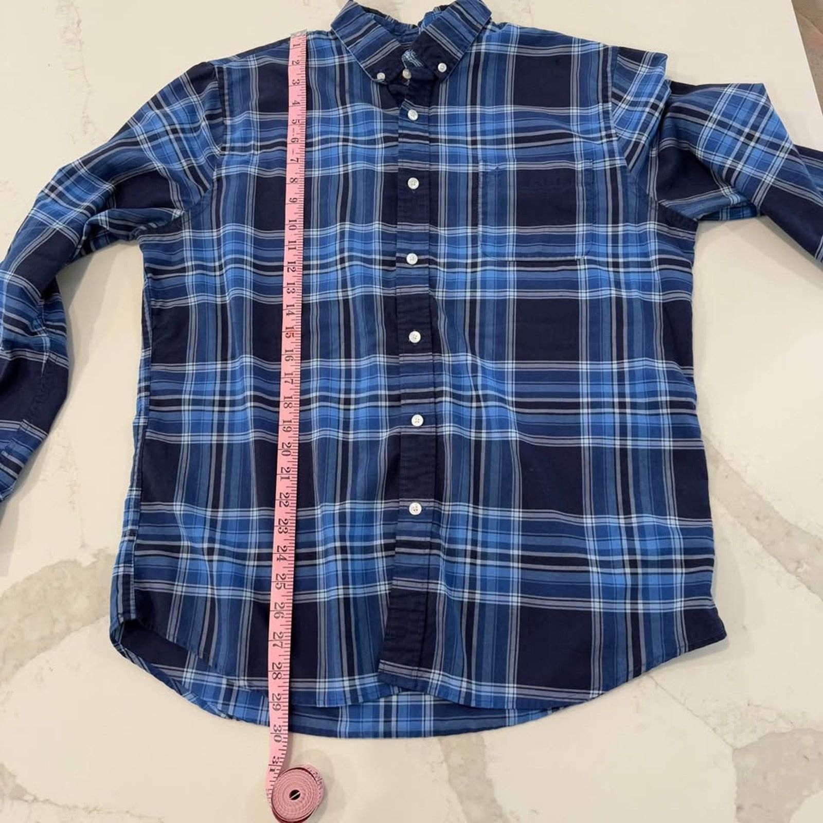 Dockers Dockers Long Sleeve Button Up Blue Plaid Shirt Mens Size 2XL Size US XXL / EU 58 / 5 - 5 Thumbnail