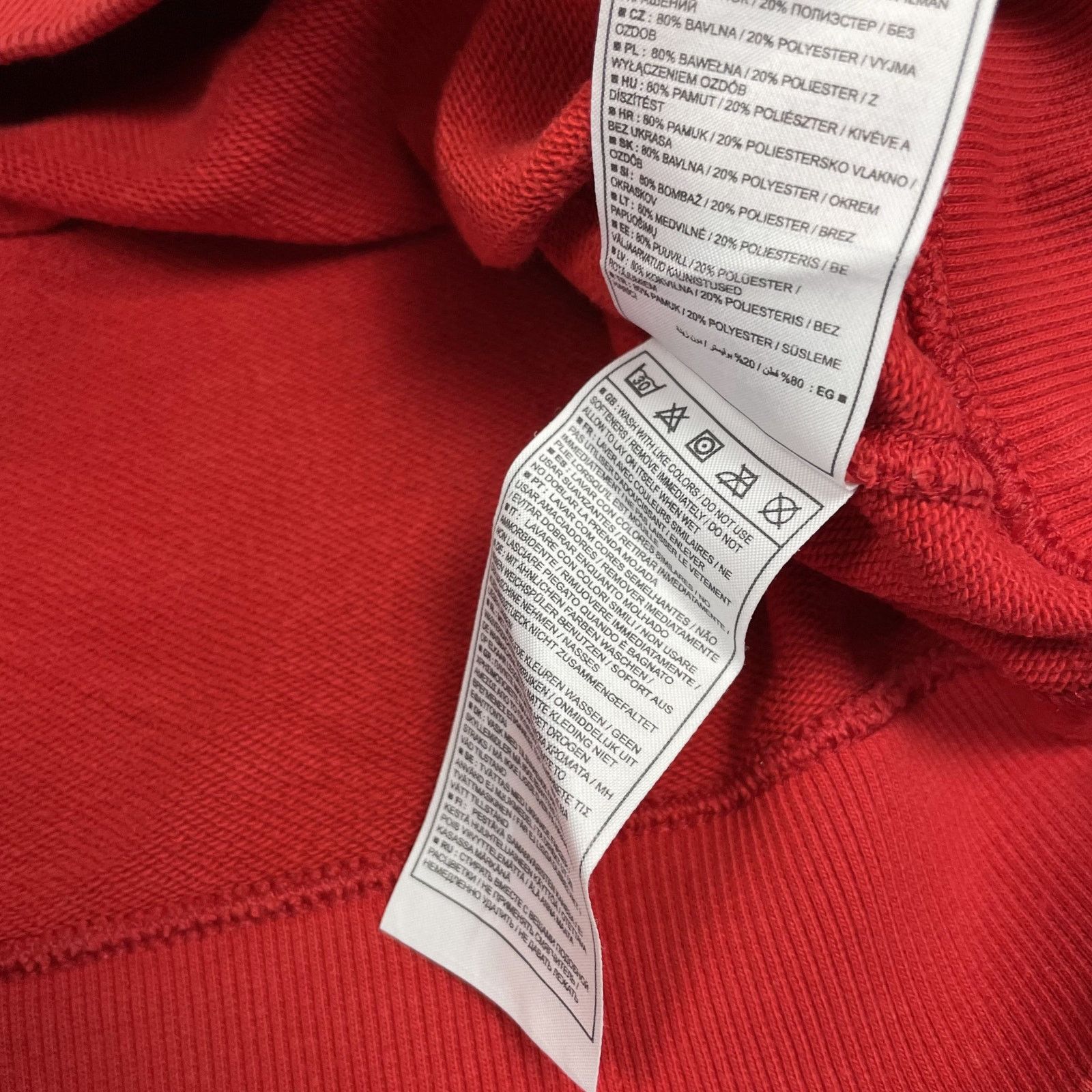 Nike × Vintage Nike Sportswear Mens Red Crew Neck Spellout Sweatshirt Large Size US L / EU 52-54 / 3 - 14 Thumbnail