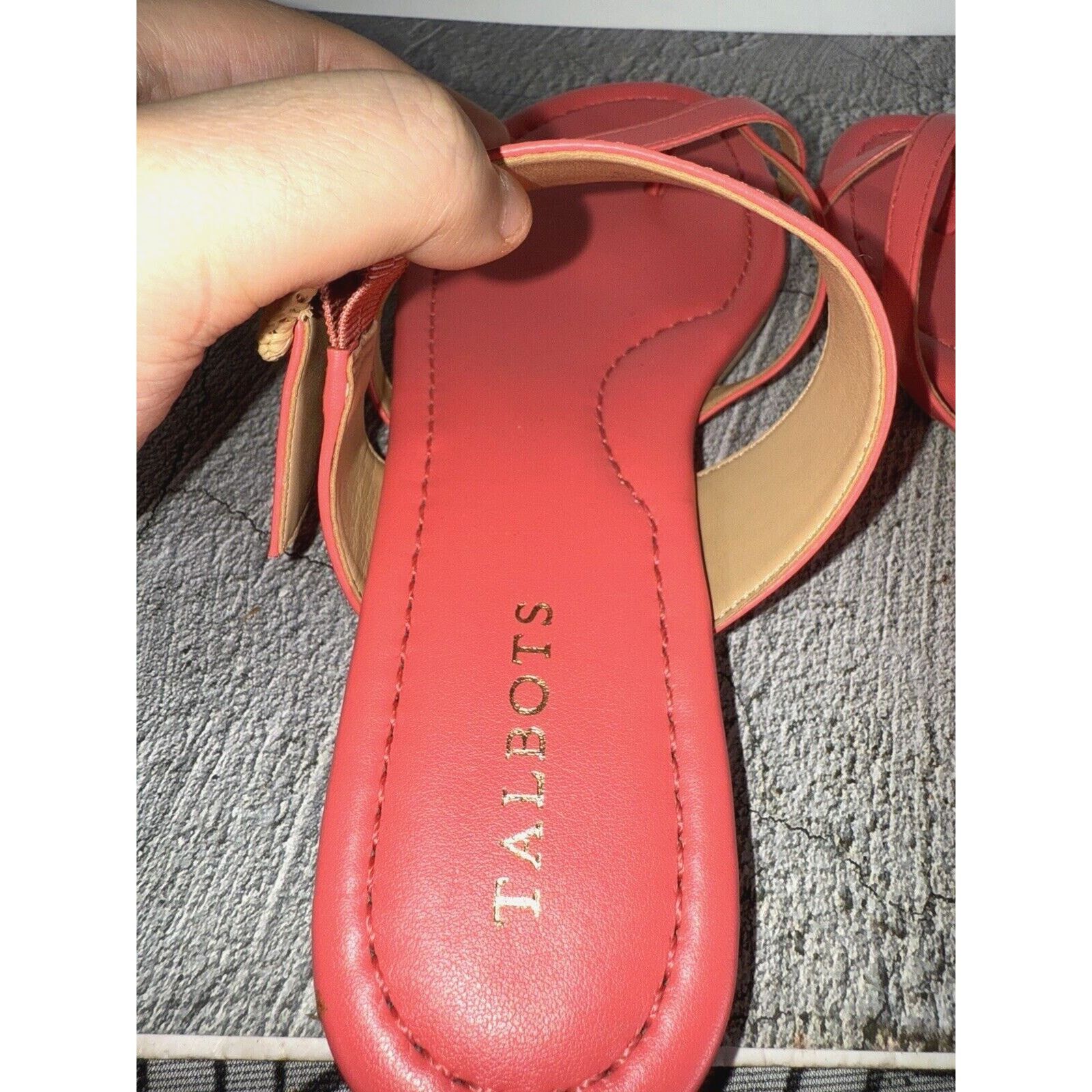 Robert Talbott NWOT Talbots Women’s CORAL Pink Leather Strappy Heel Sandals Size US 8 / IT 38 - 4 Thumbnail