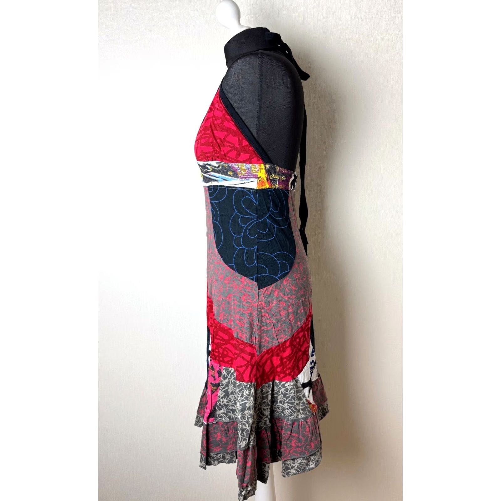 Desigual Desigual Dress Womens A-Line Size 40 Knee Length Multicoloured 15V2816 Size S / US 4 / IT 40 - 3 Thumbnail
