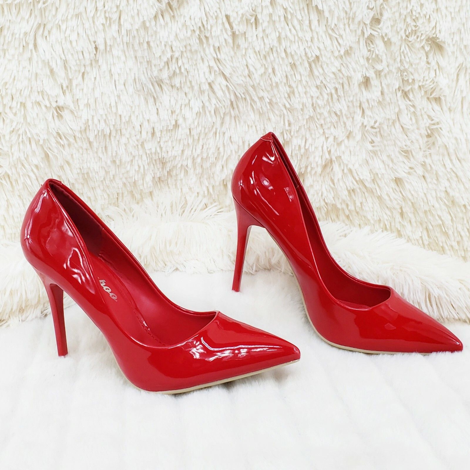 Other WeeBoo Red Patent 4.5" High Heel Shoes Pointy Toe Pump 6.5- Size US 8.5 / IT 38.5 - 5 Thumbnail