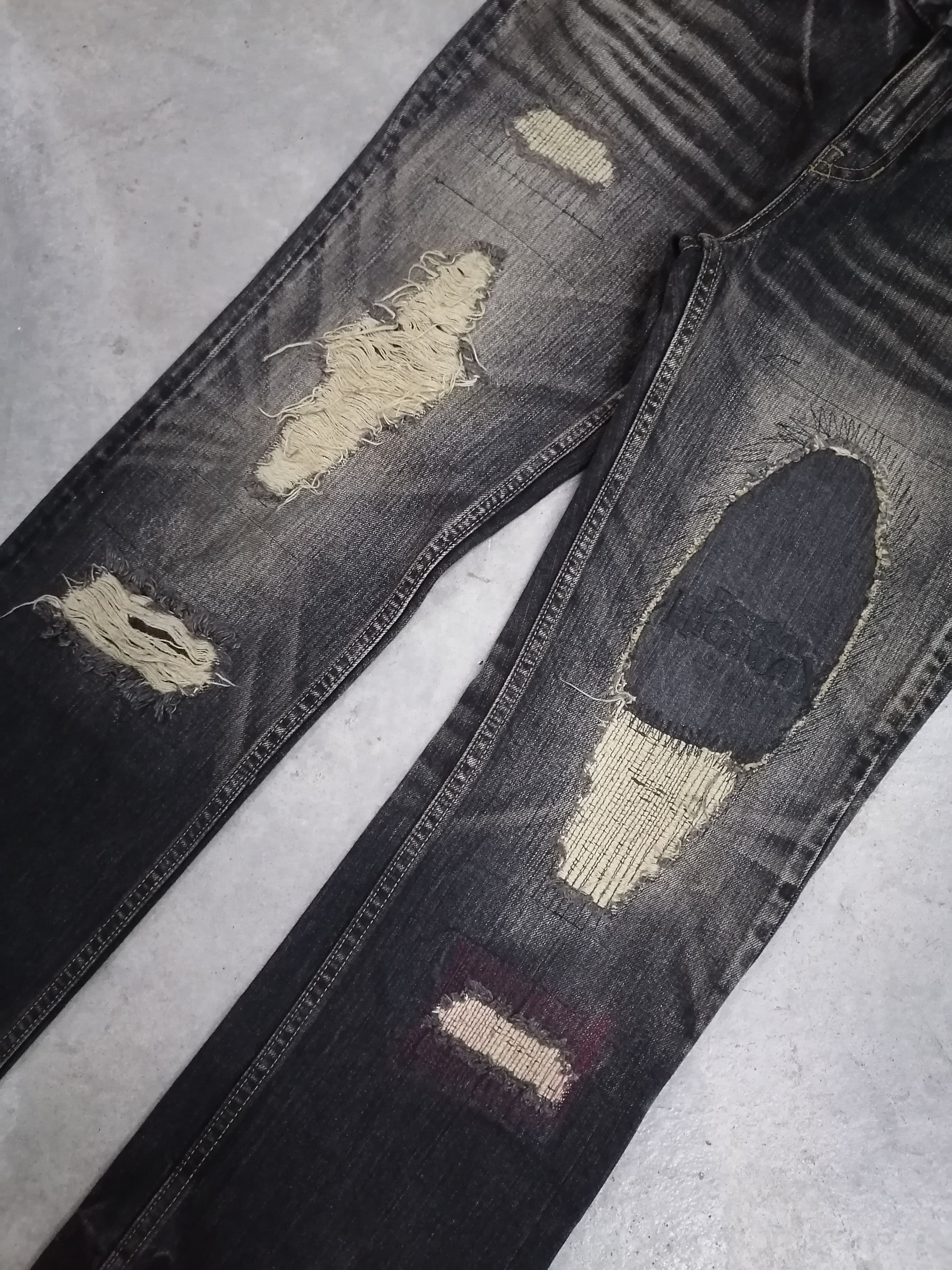 Japanese Brand Jackrose Japan Distressed Erd Denim Pants Size US 33 - 4 Thumbnail