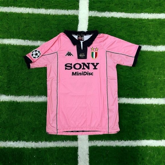 Kappa Juventus 97/98 Alessandro Del Piero #10 Retro Pink Soccer Je Size US XXL / EU 58 / 5 - 1 Thumbnail