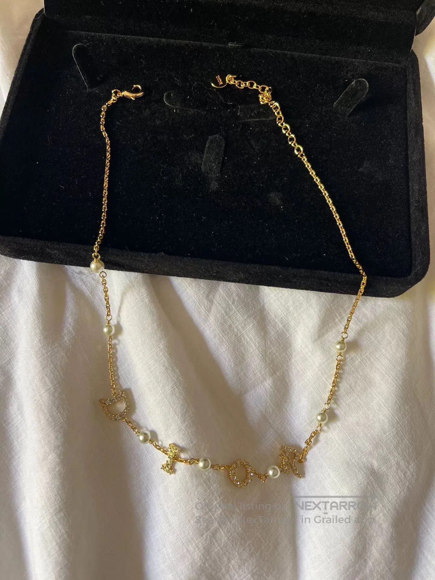 Dior DIOR Women's Necklace in Gold and Pearls. Size ONE SIZE - 1 Thumbnail