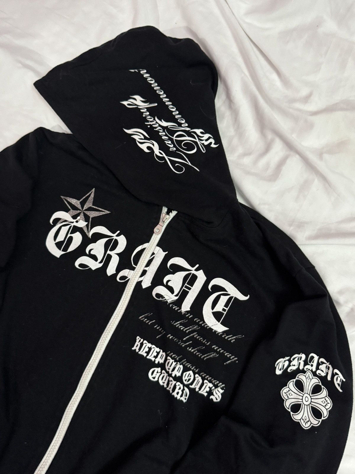 If Six Was Nine 2000s Archival Craft Devine Retribution Zip Up Hoodie Size US L / EU 52-54 / 3 - 4 Thumbnail